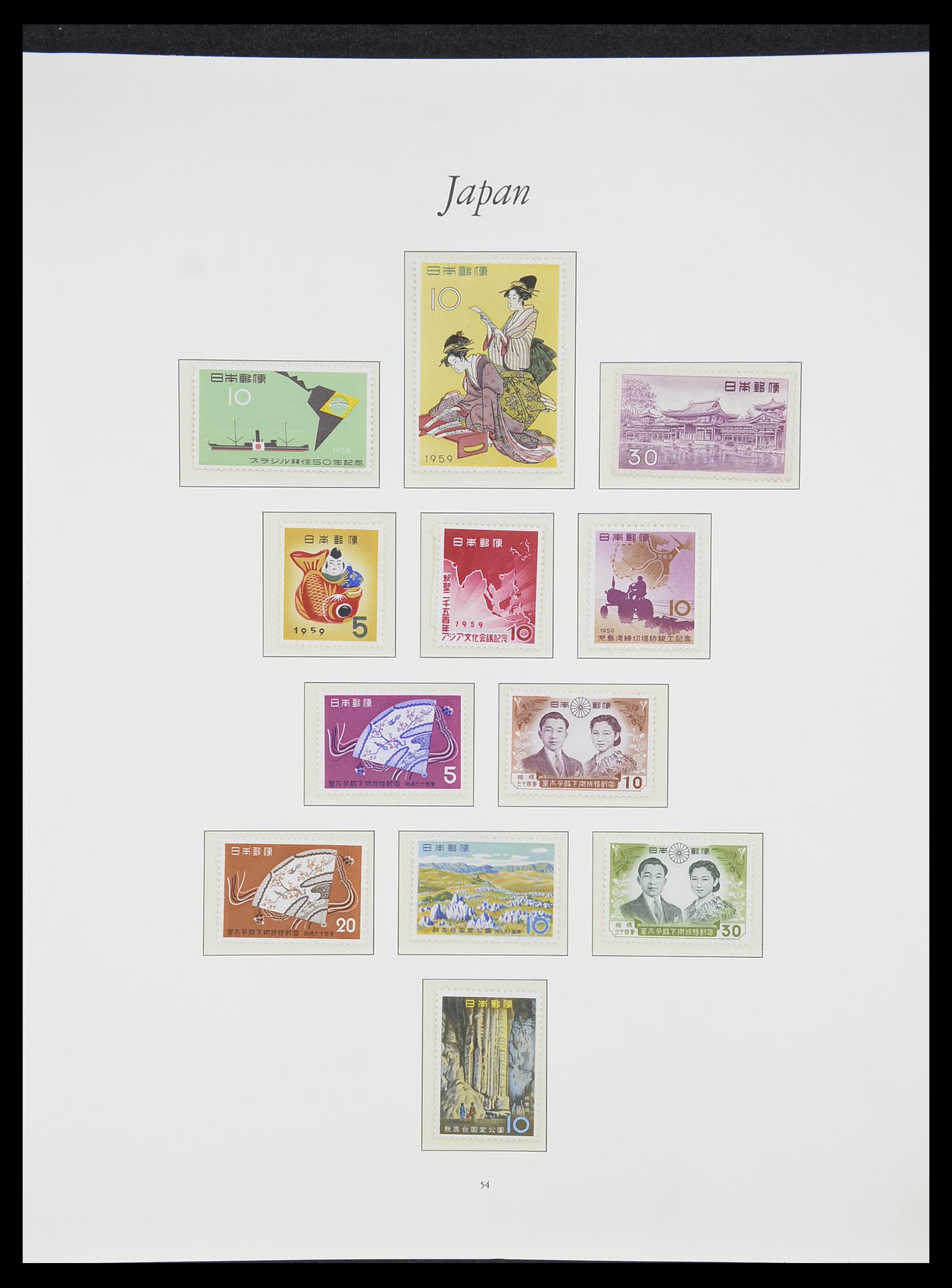 33321 052 - Postzegelverzameling 33321 Japan 1946-1968.