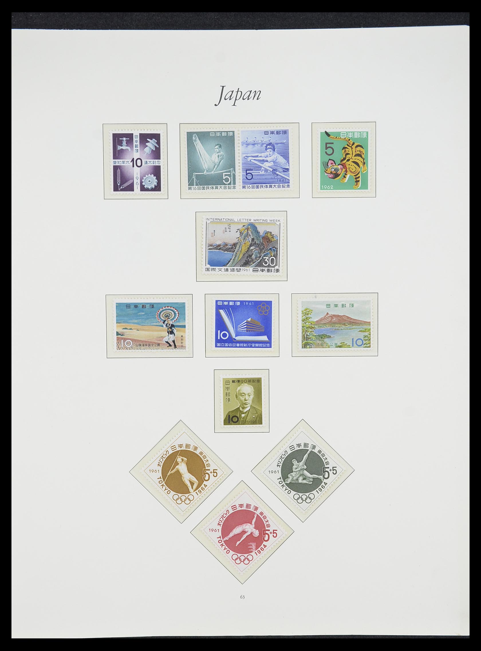 33321 061 - Postzegelverzameling 33321 Japan 1946-1968.