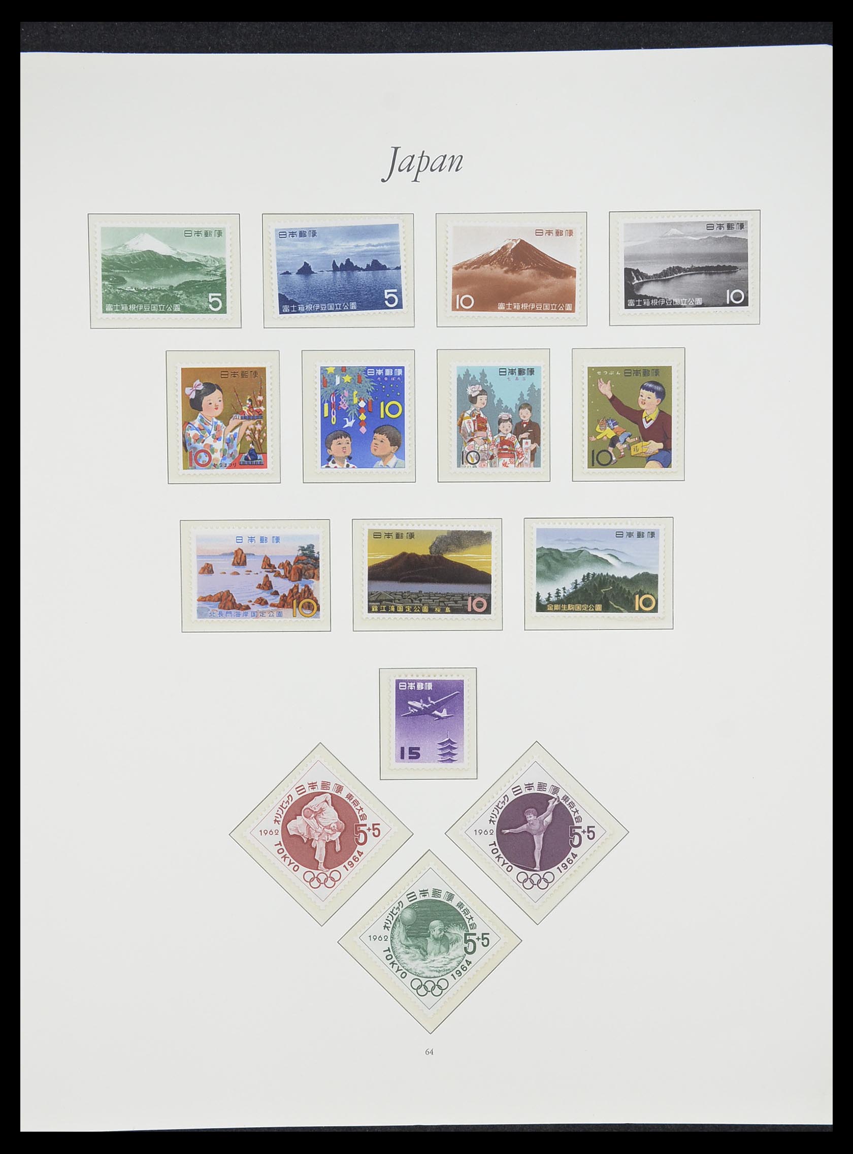 33321 062 - Postzegelverzameling 33321 Japan 1946-1968.