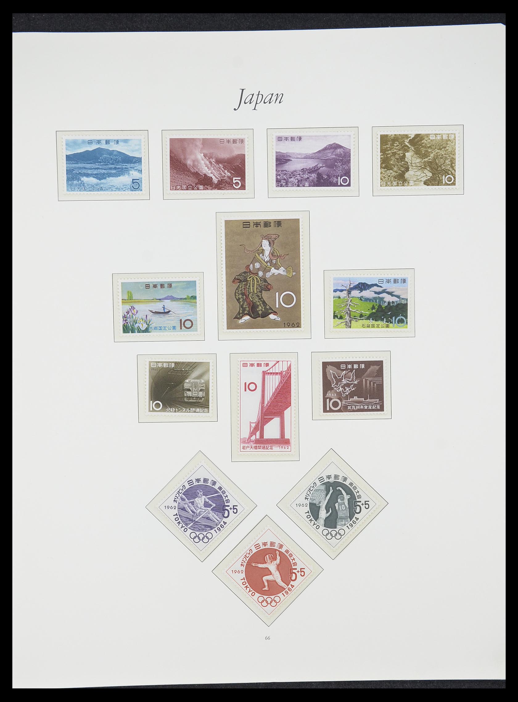 33321 064 - Postzegelverzameling 33321 Japan 1946-1968.