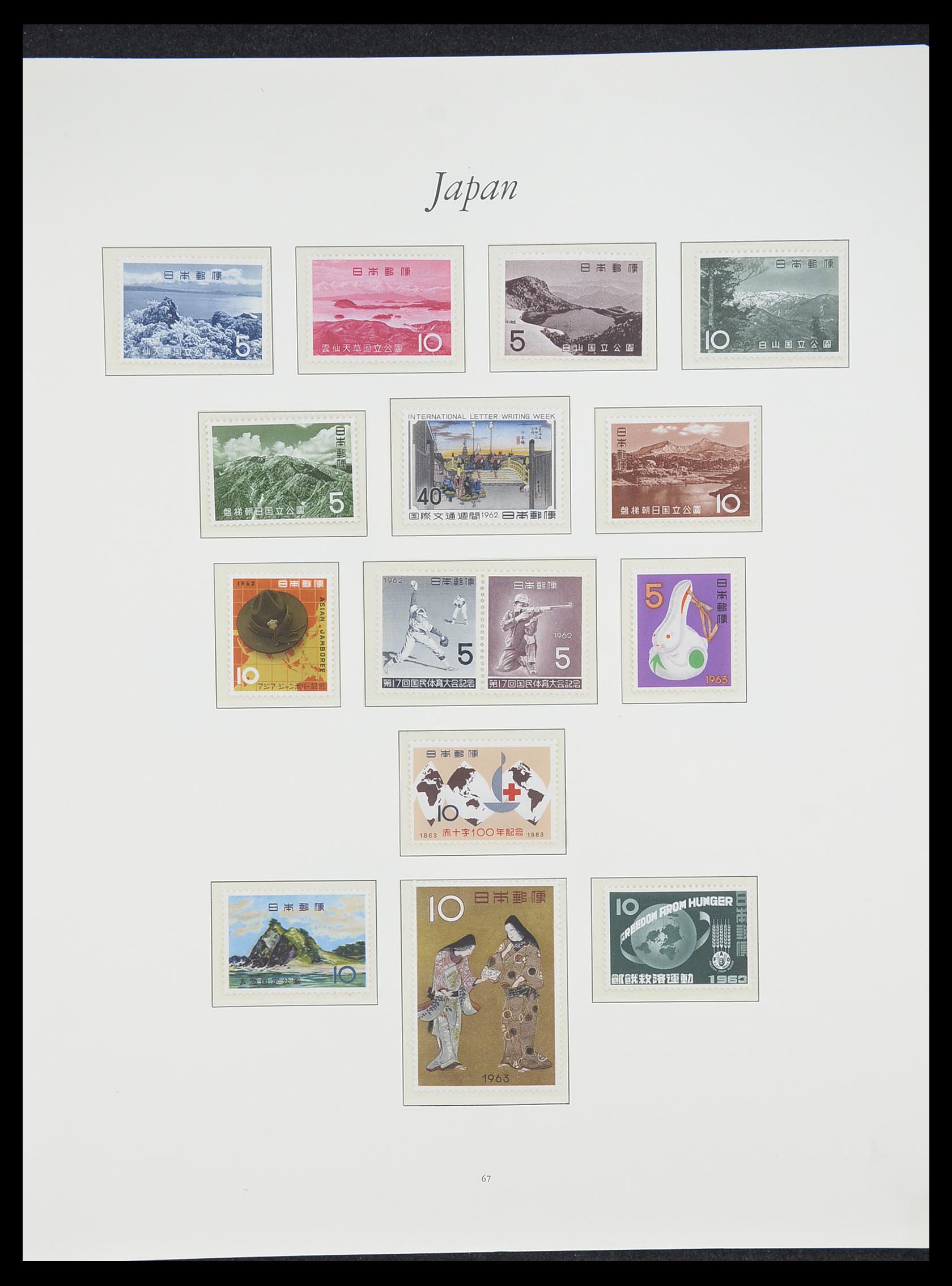 33321 065 - Postzegelverzameling 33321 Japan 1946-1968.