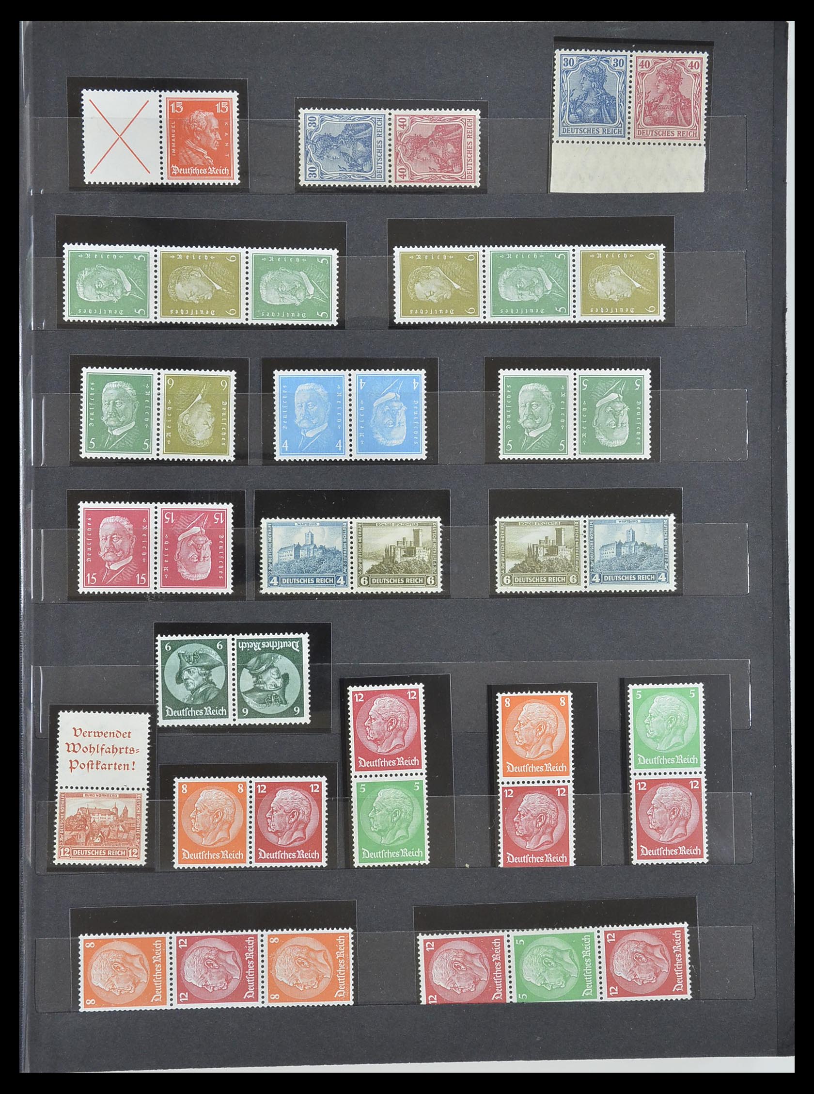 33322 001 - Stamp collection 33322 German Reich combinations 1921-1941.