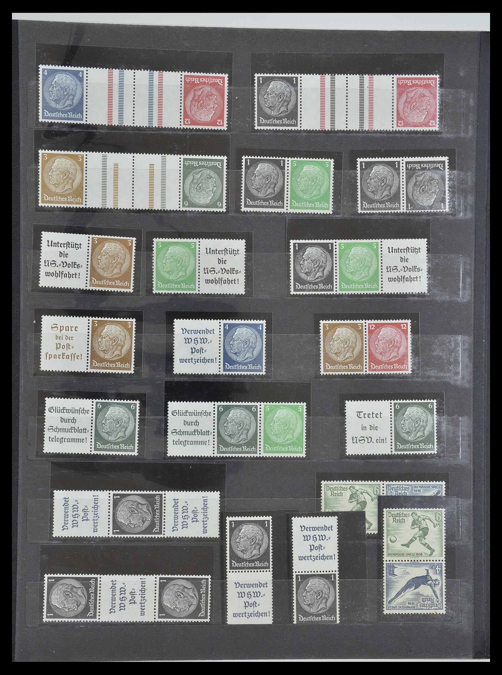 33322 003 - Postzegelverzameling 33322 Duitse Rijk combinaties 1921-1941.