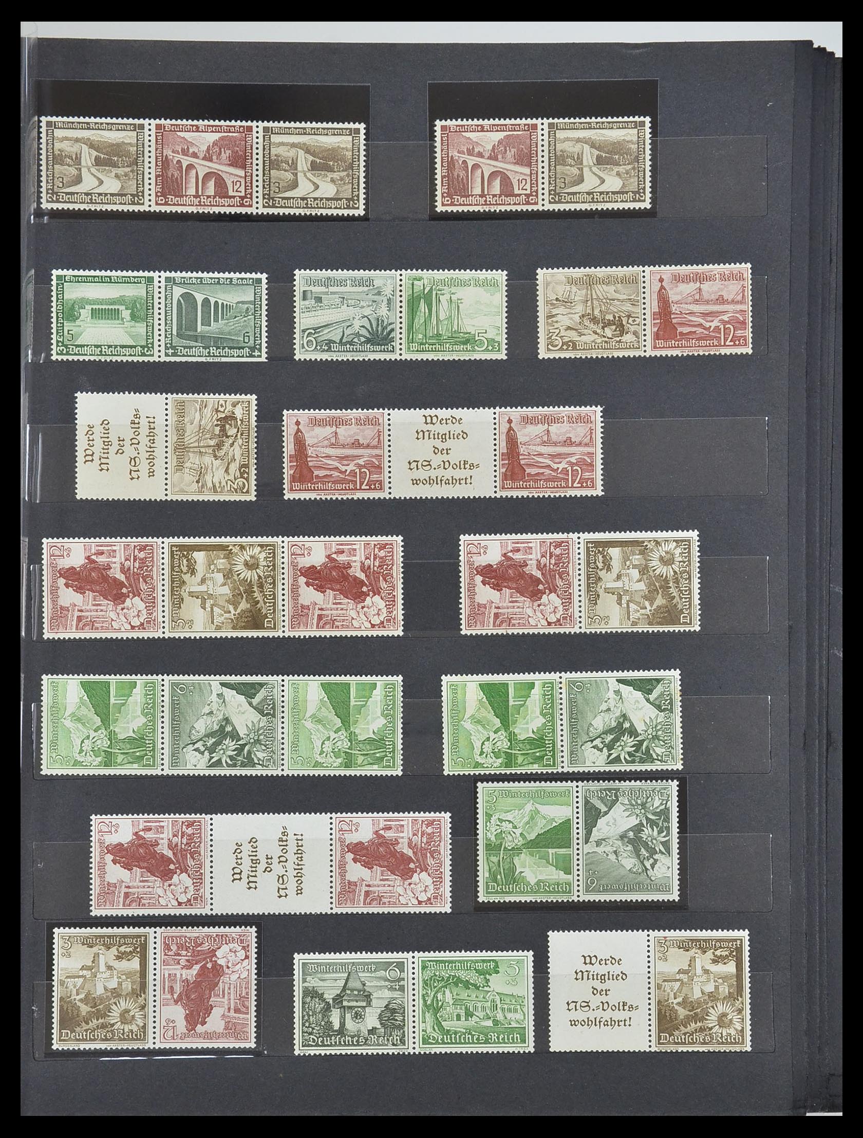 33322 007 - Postzegelverzameling 33322 Duitse Rijk combinaties 1921-1941.
