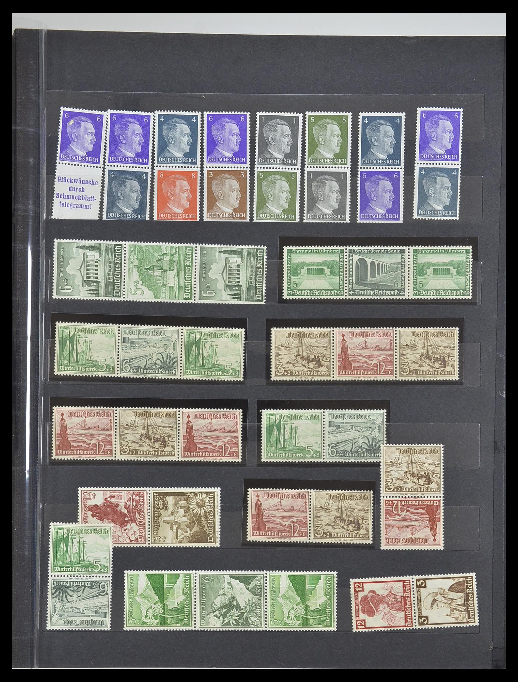 33322 012 - Postzegelverzameling 33322 Duitse Rijk combinaties 1921-1941.