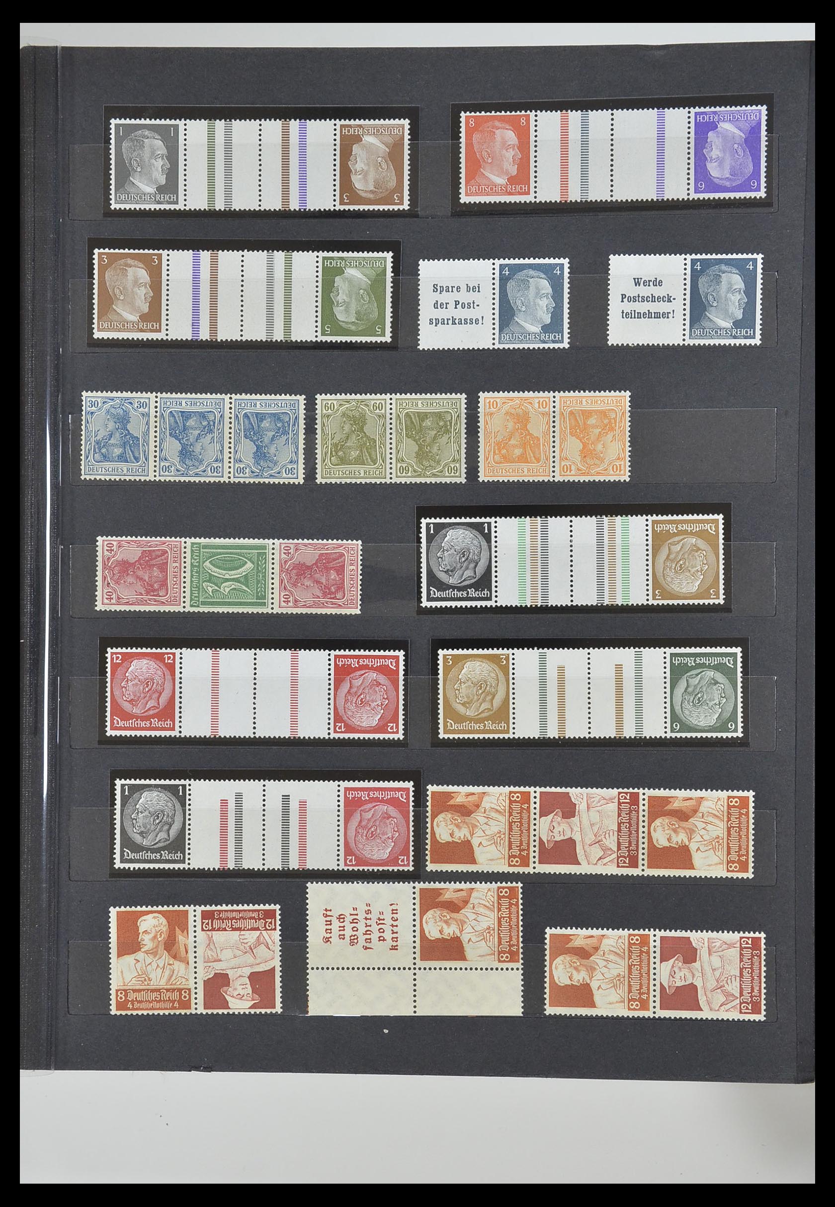 33322 015 - Stamp collection 33322 German Reich combinations 1921-1941.