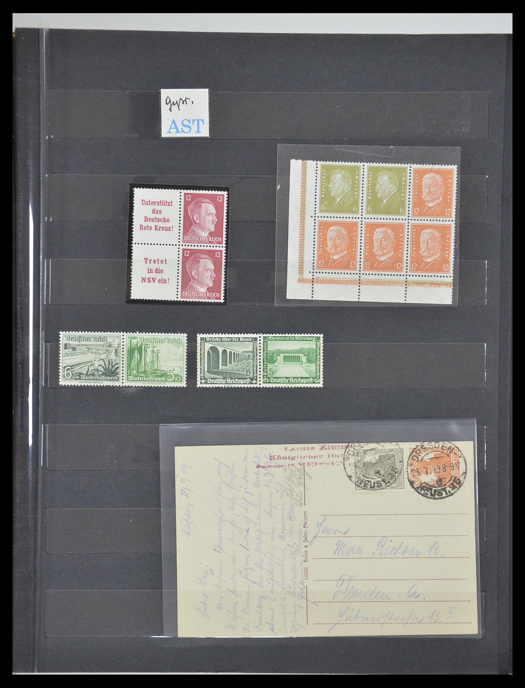 33322 016 - Postzegelverzameling 33322 Duitse Rijk combinaties 1921-1941.
