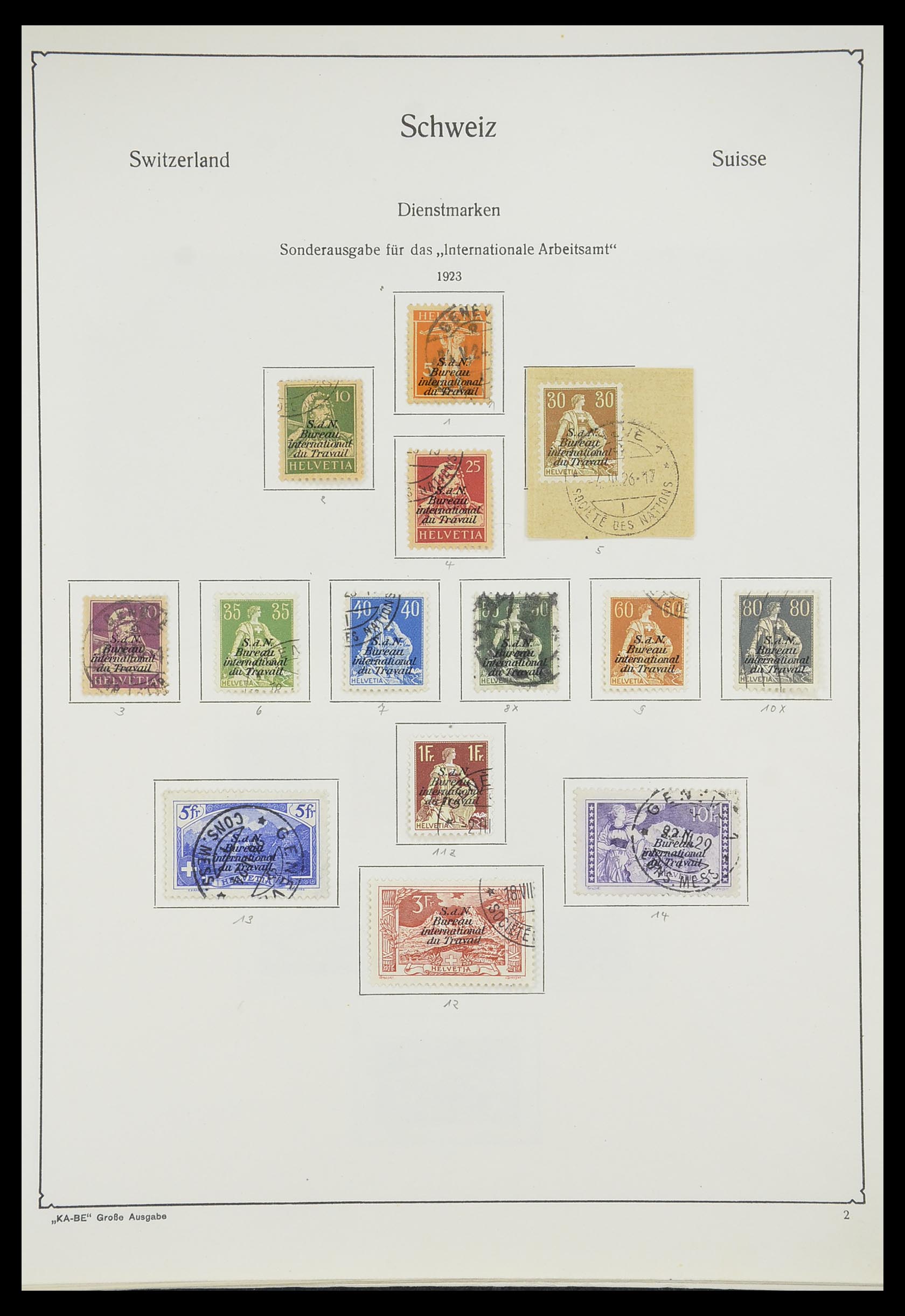 33327 002 - Postzegelverzameling 33327 Zwitserland dienst 1922-1989.