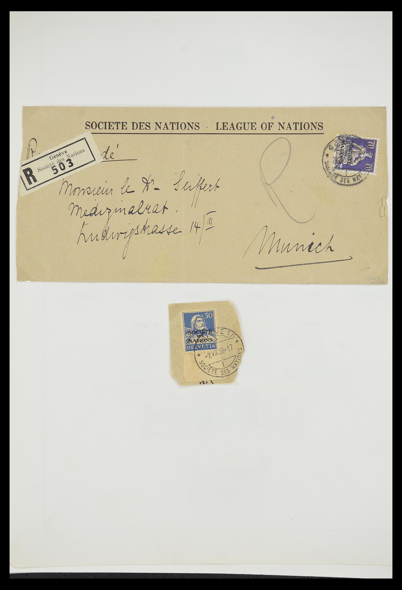 33327 004 - Postzegelverzameling 33327 Zwitserland dienst 1922-1989.