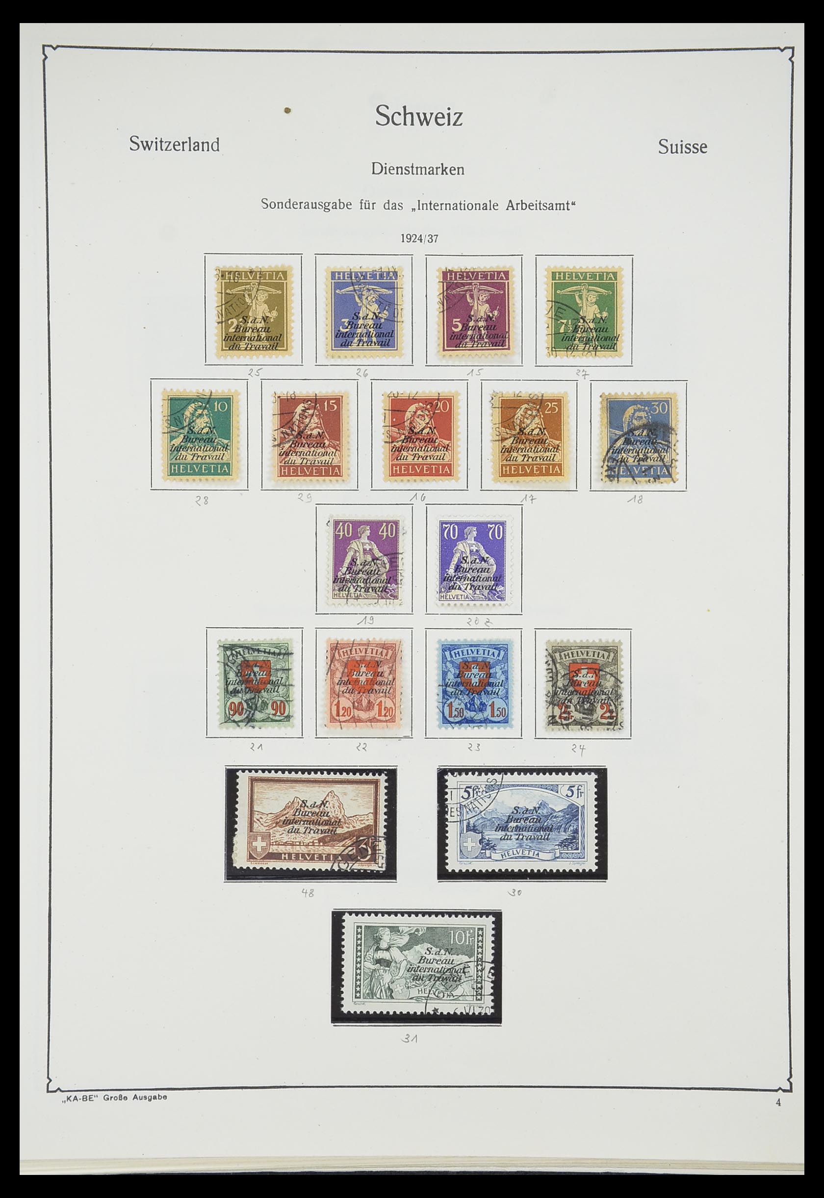33327 005 - Postzegelverzameling 33327 Zwitserland dienst 1922-1989.