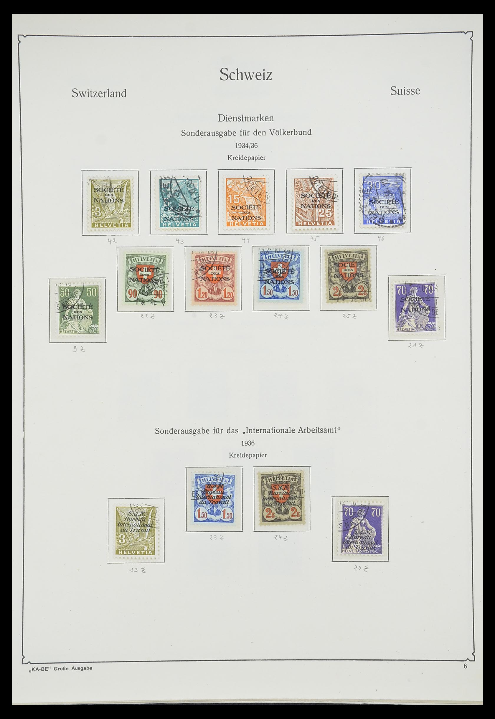 33327 007 - Postzegelverzameling 33327 Zwitserland dienst 1922-1989.