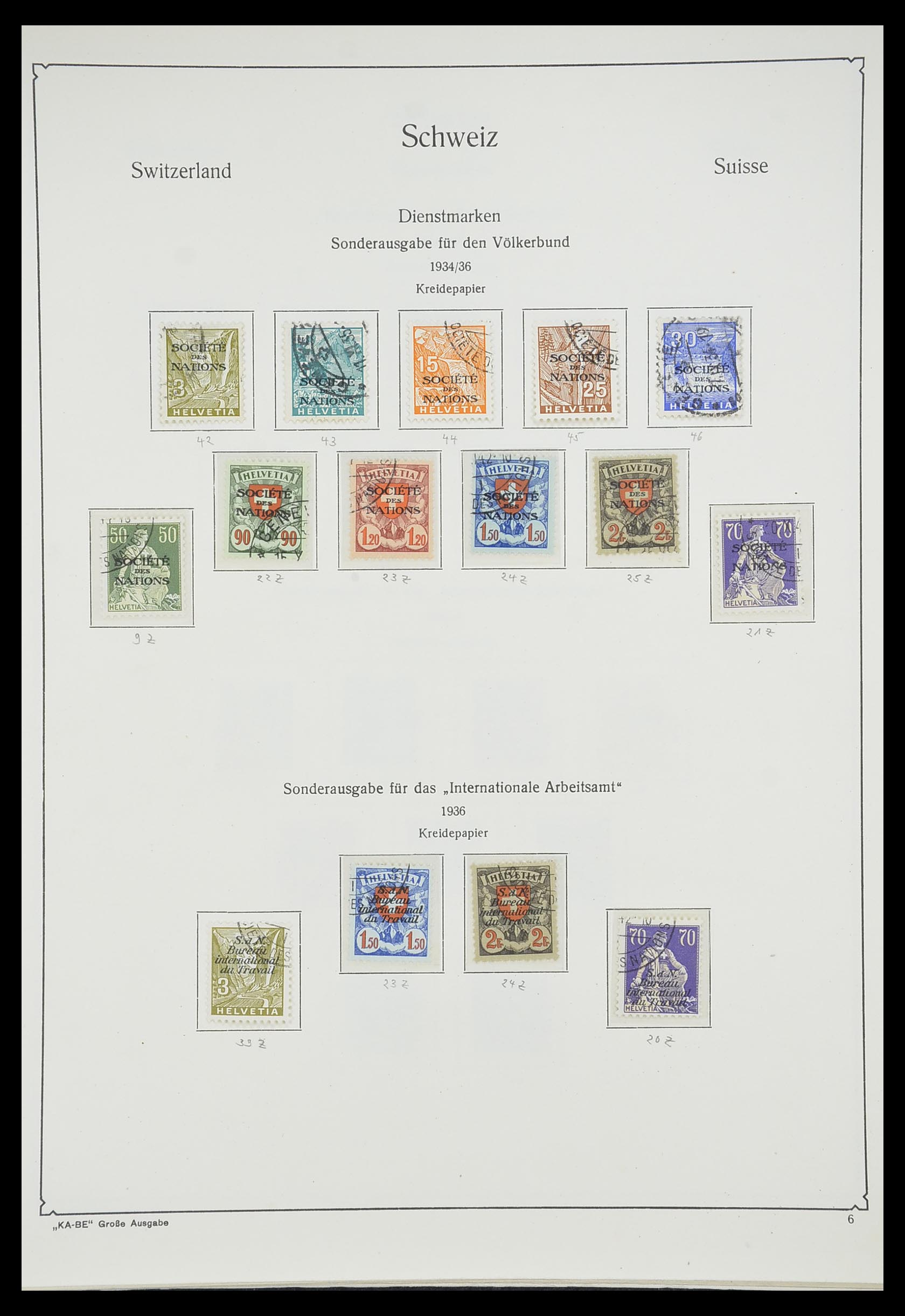 33327 007 - Stamp collection 33327 Switzerland service 1922-1989.