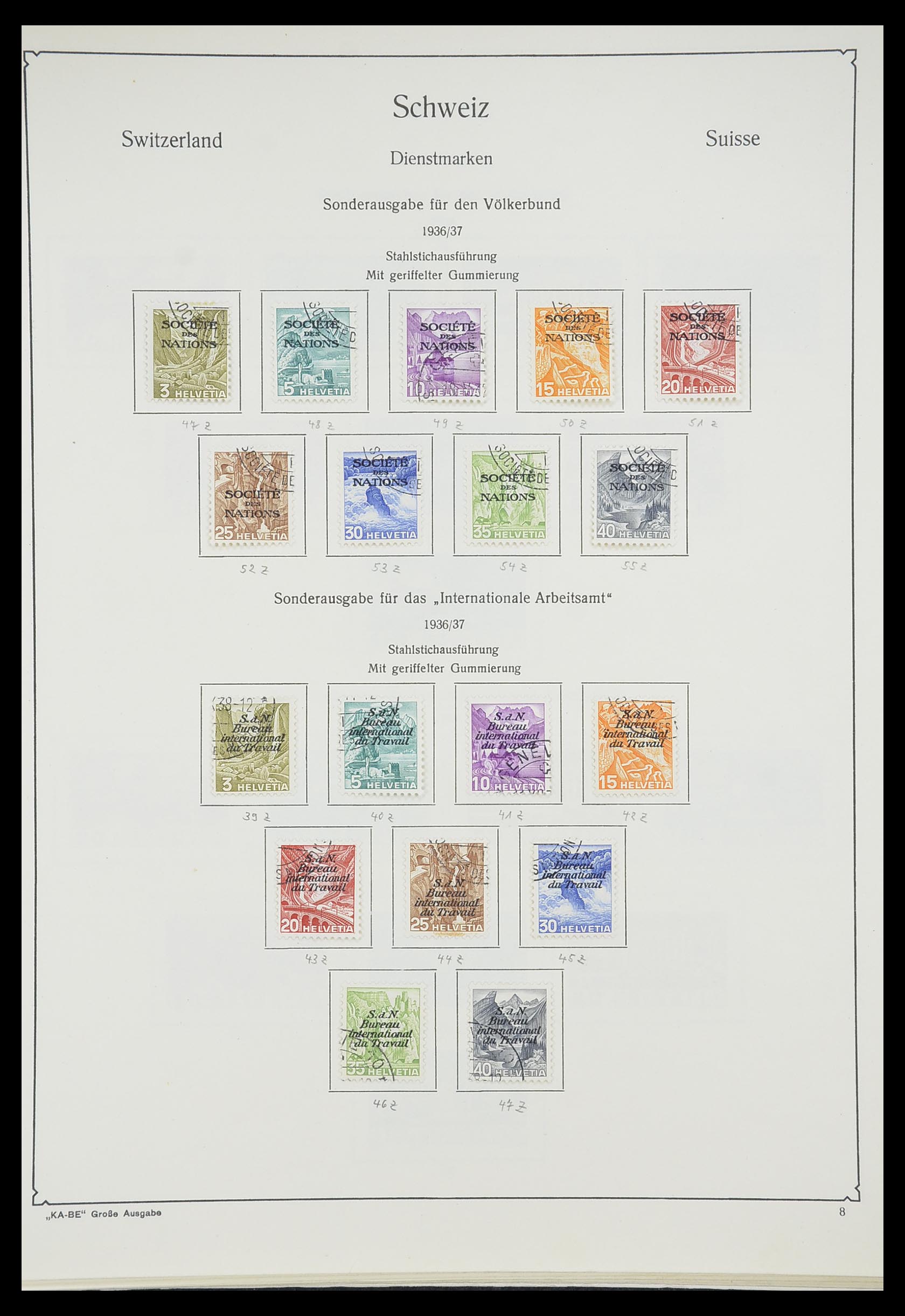 33327 009 - Postzegelverzameling 33327 Zwitserland dienst 1922-1989.