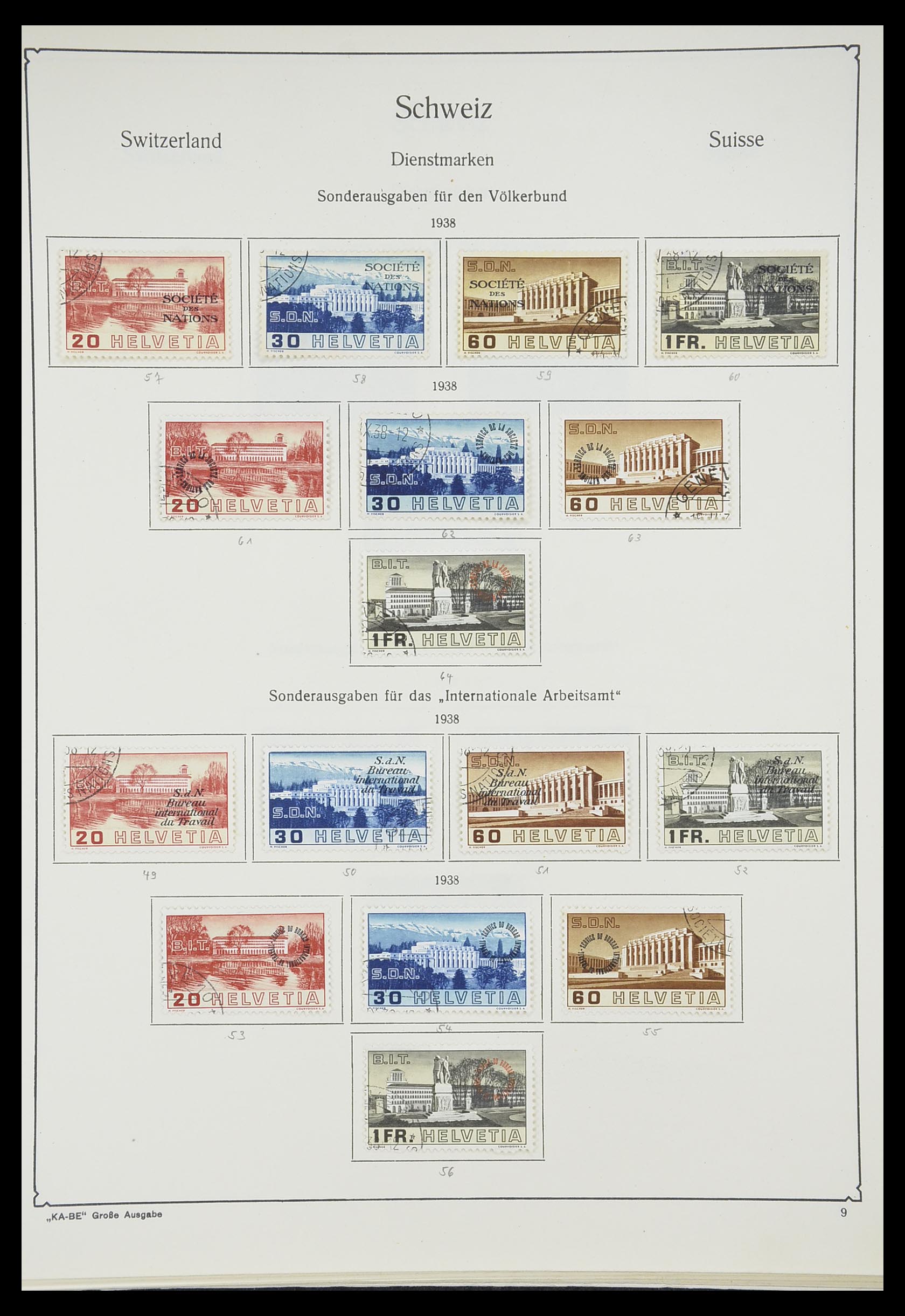 33327 010 - Stamp collection 33327 Switzerland service 1922-1989.