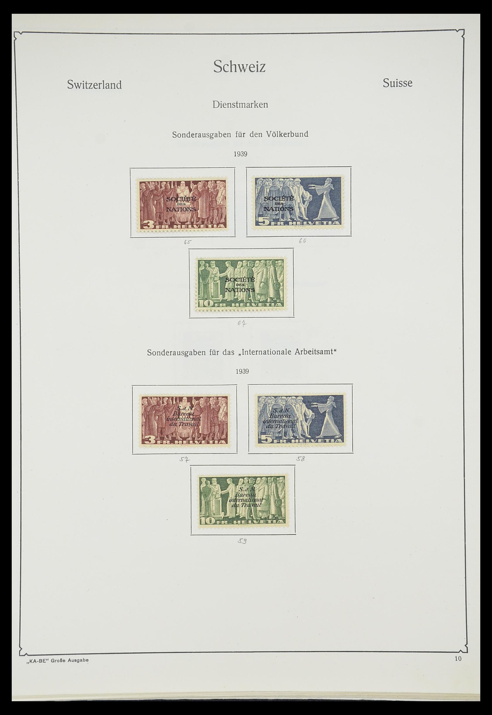 33327 011 - Postzegelverzameling 33327 Zwitserland dienst 1922-1989.