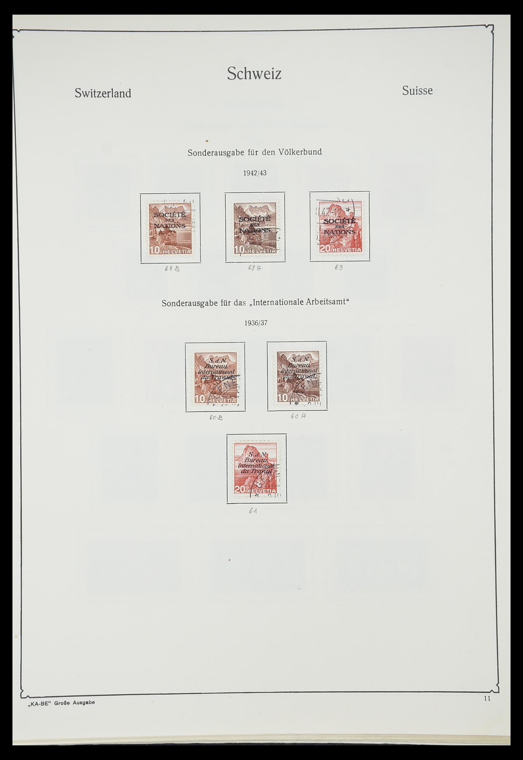 33327 012 - Postzegelverzameling 33327 Zwitserland dienst 1922-1989.