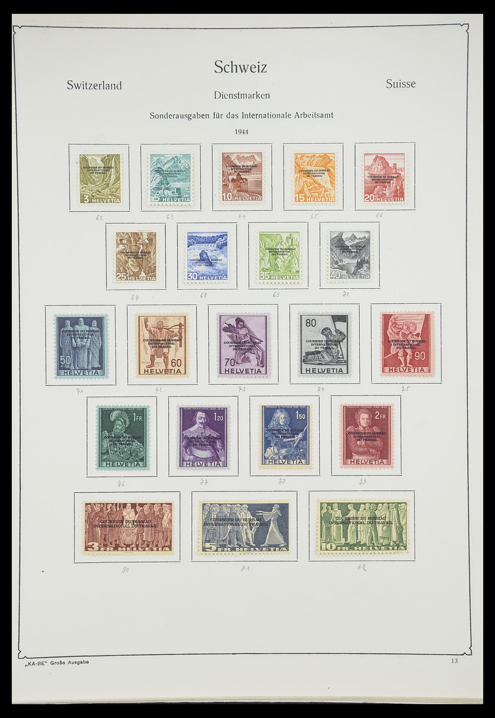 33327 014 - Postzegelverzameling 33327 Zwitserland dienst 1922-1989.