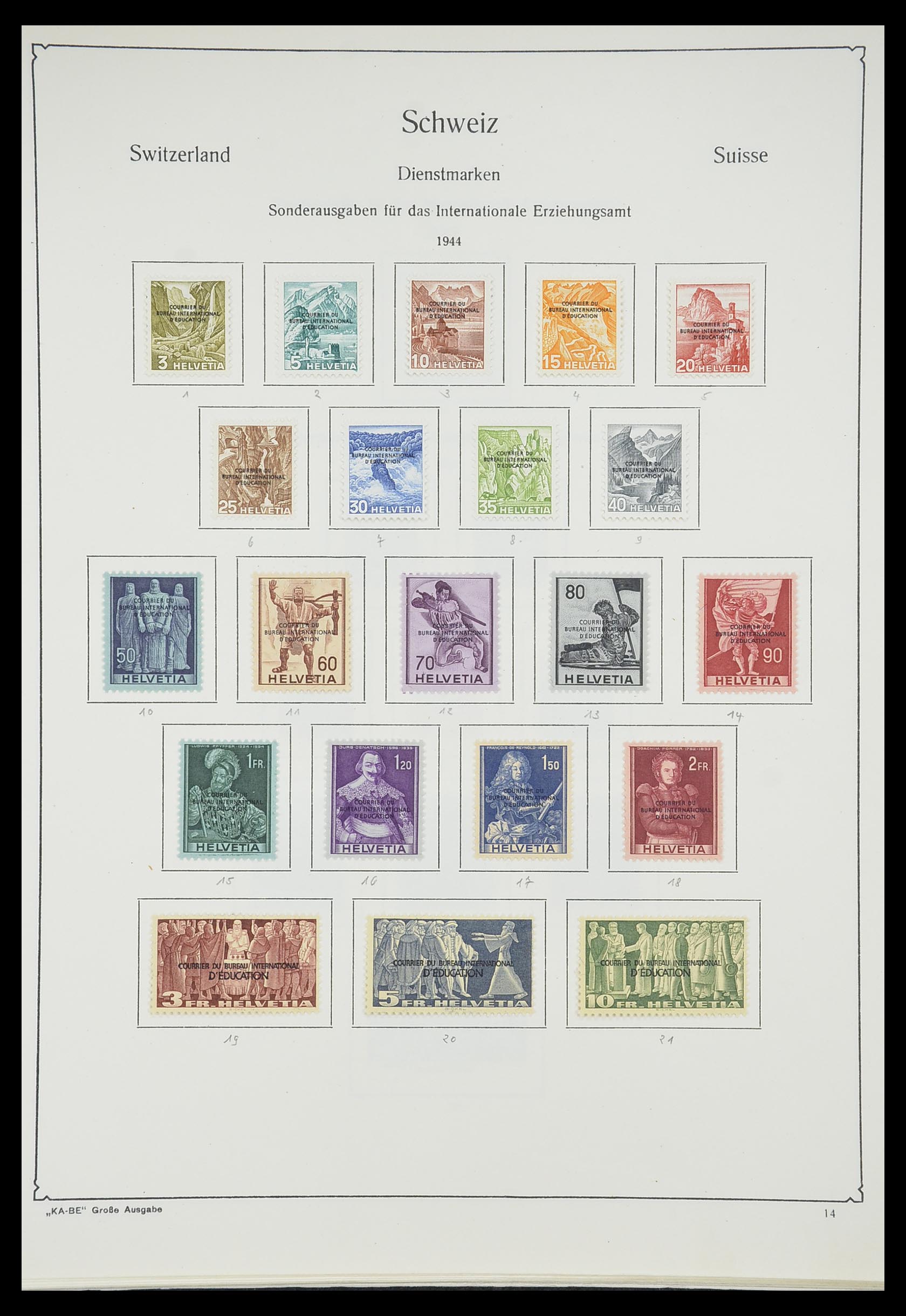 33327 015 - Postzegelverzameling 33327 Zwitserland dienst 1922-1989.