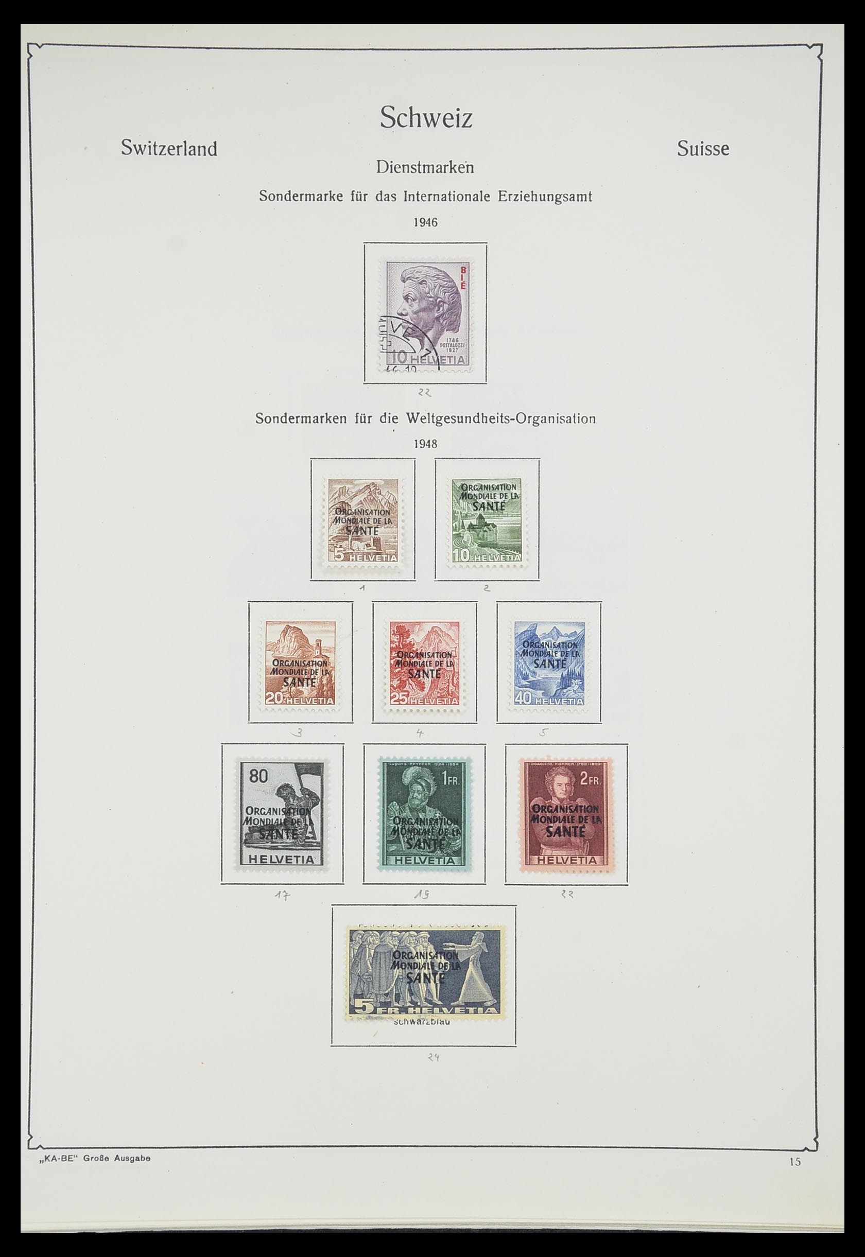 33327 016 - Postzegelverzameling 33327 Zwitserland dienst 1922-1989.