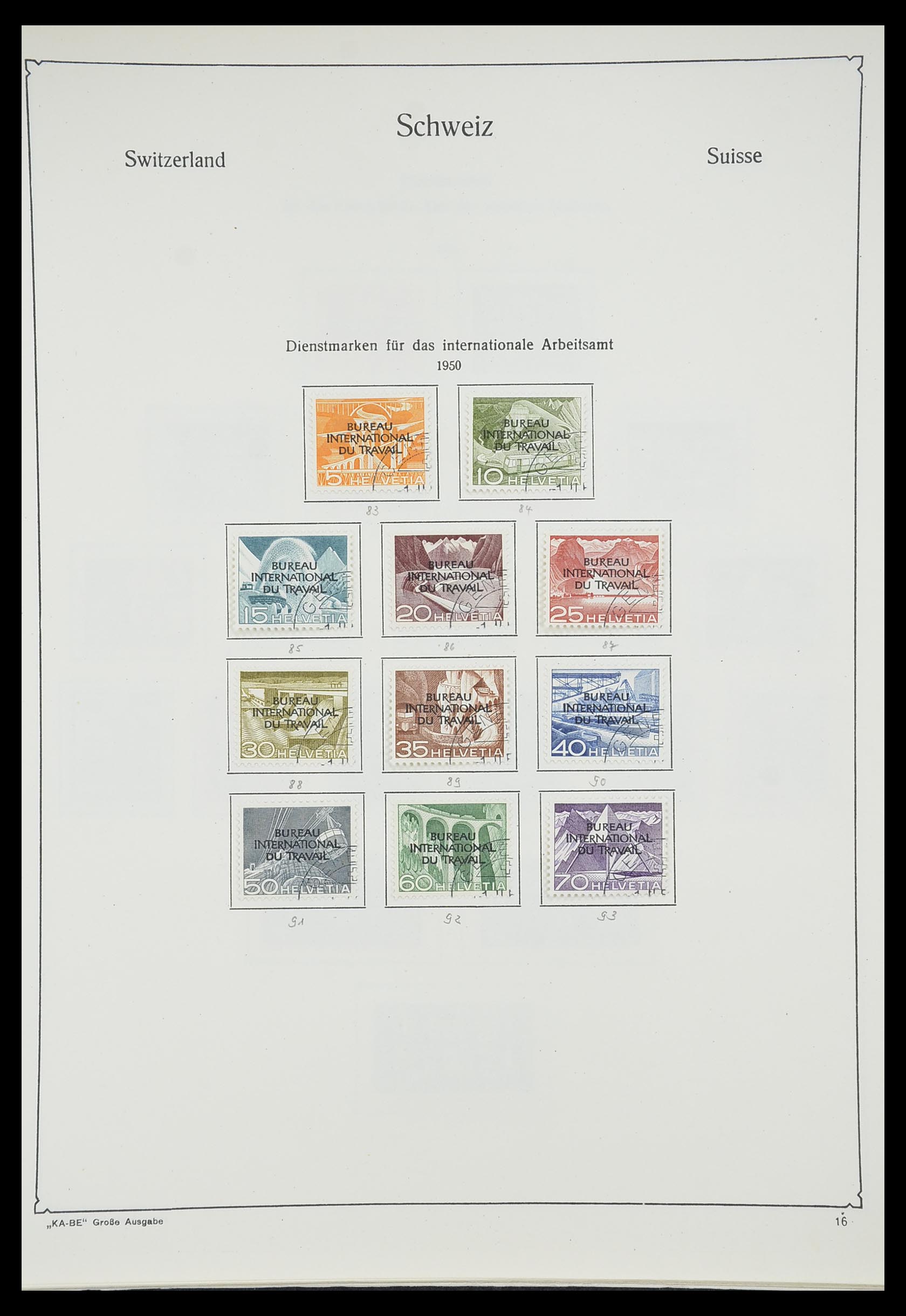33327 017 - Postzegelverzameling 33327 Zwitserland dienst 1922-1989.