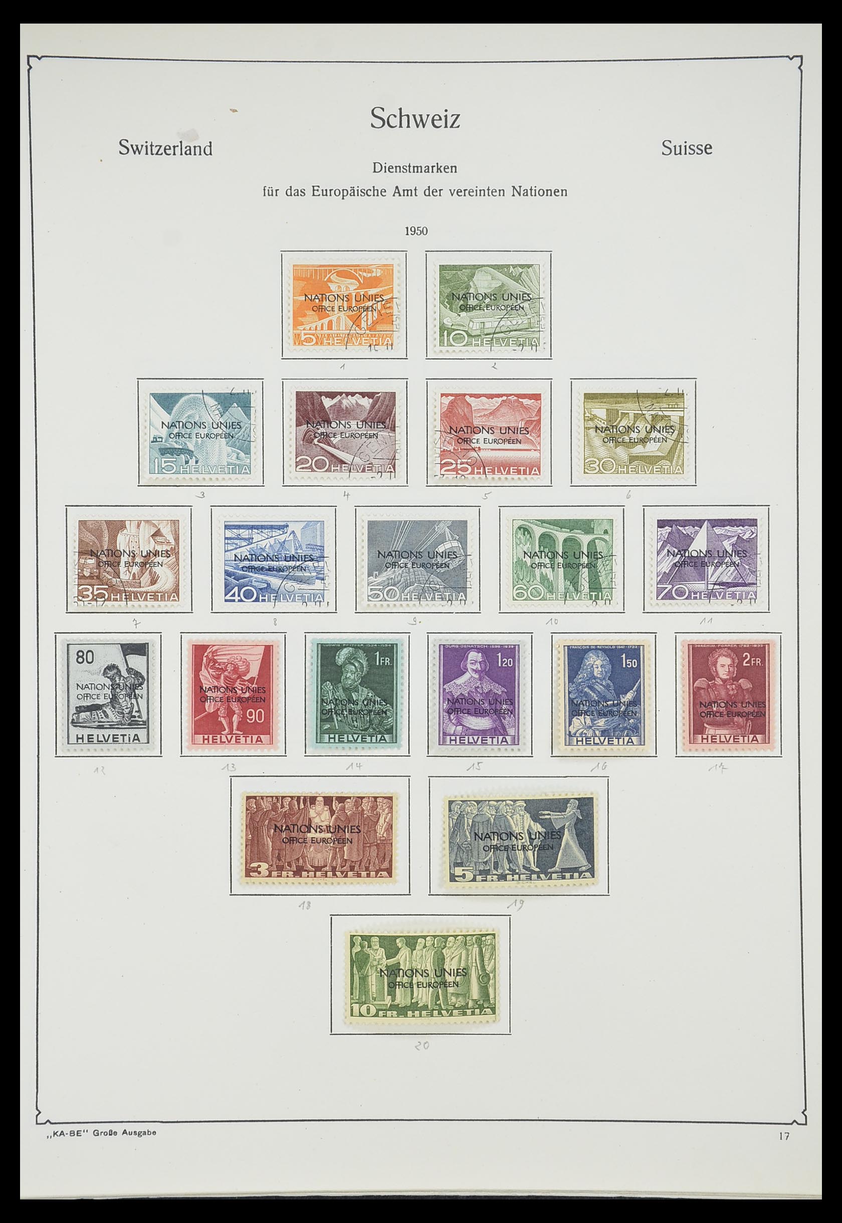 33327 018 - Postzegelverzameling 33327 Zwitserland dienst 1922-1989.