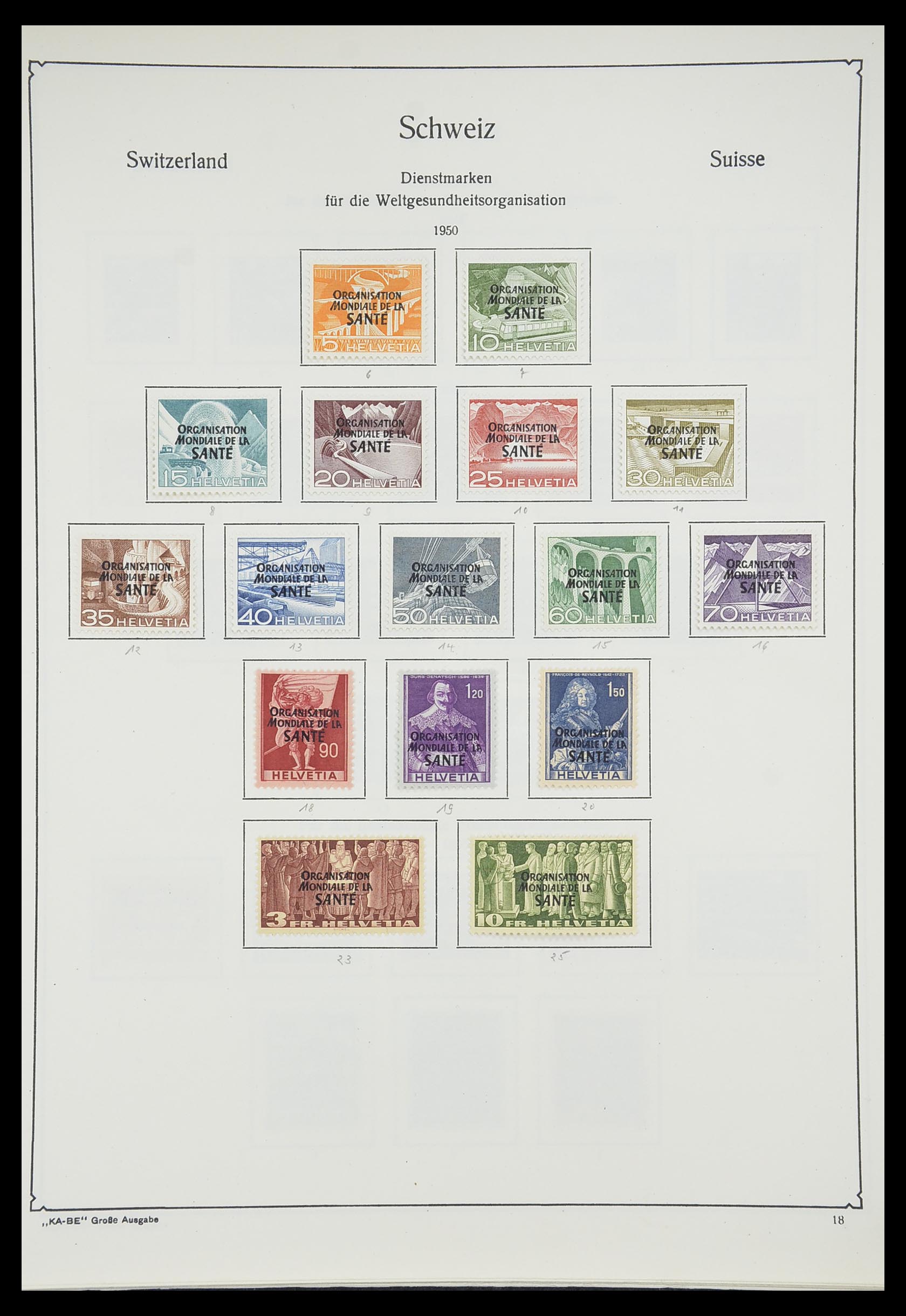 33327 019 - Postzegelverzameling 33327 Zwitserland dienst 1922-1989.