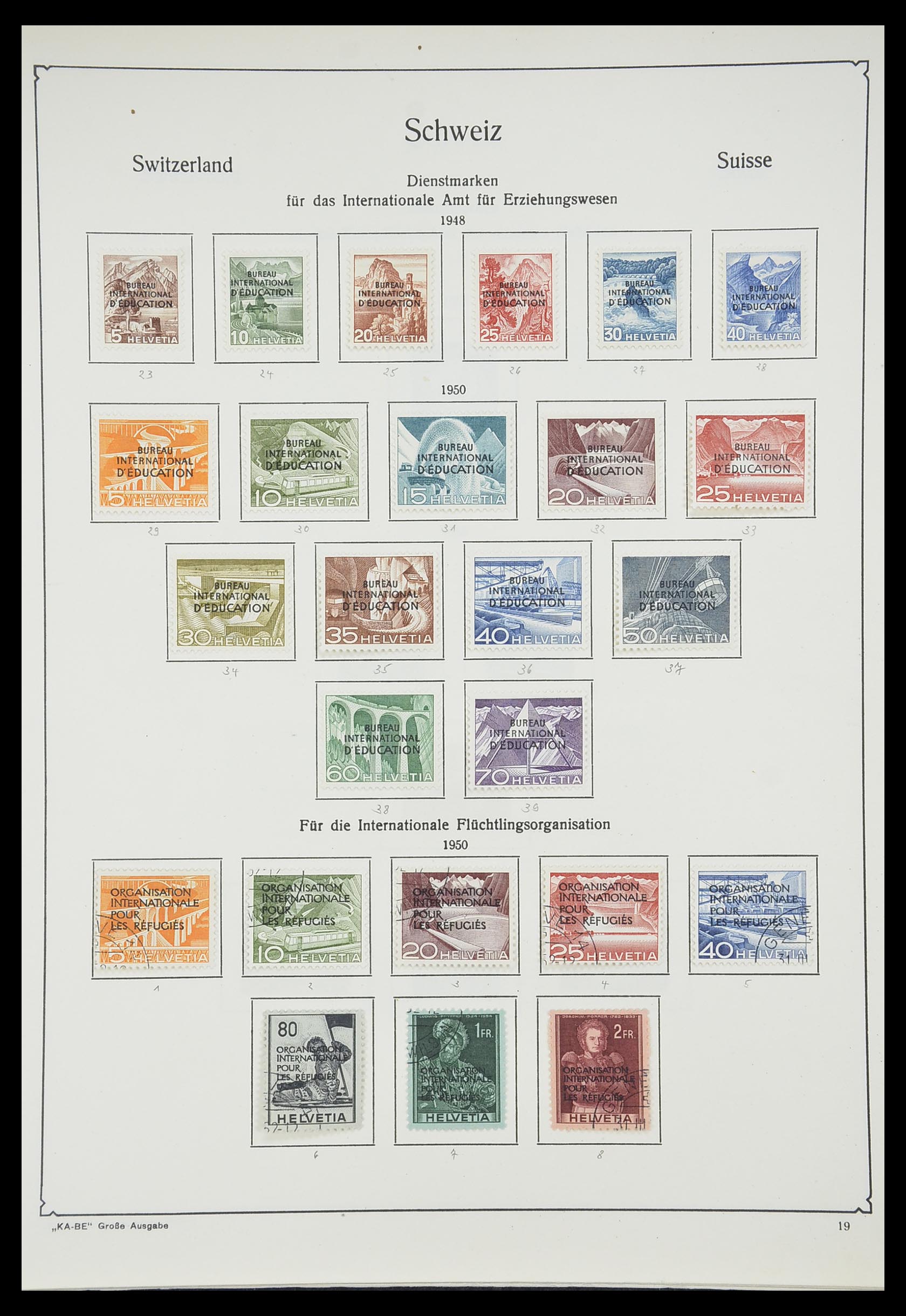 33327 020 - Postzegelverzameling 33327 Zwitserland dienst 1922-1989.