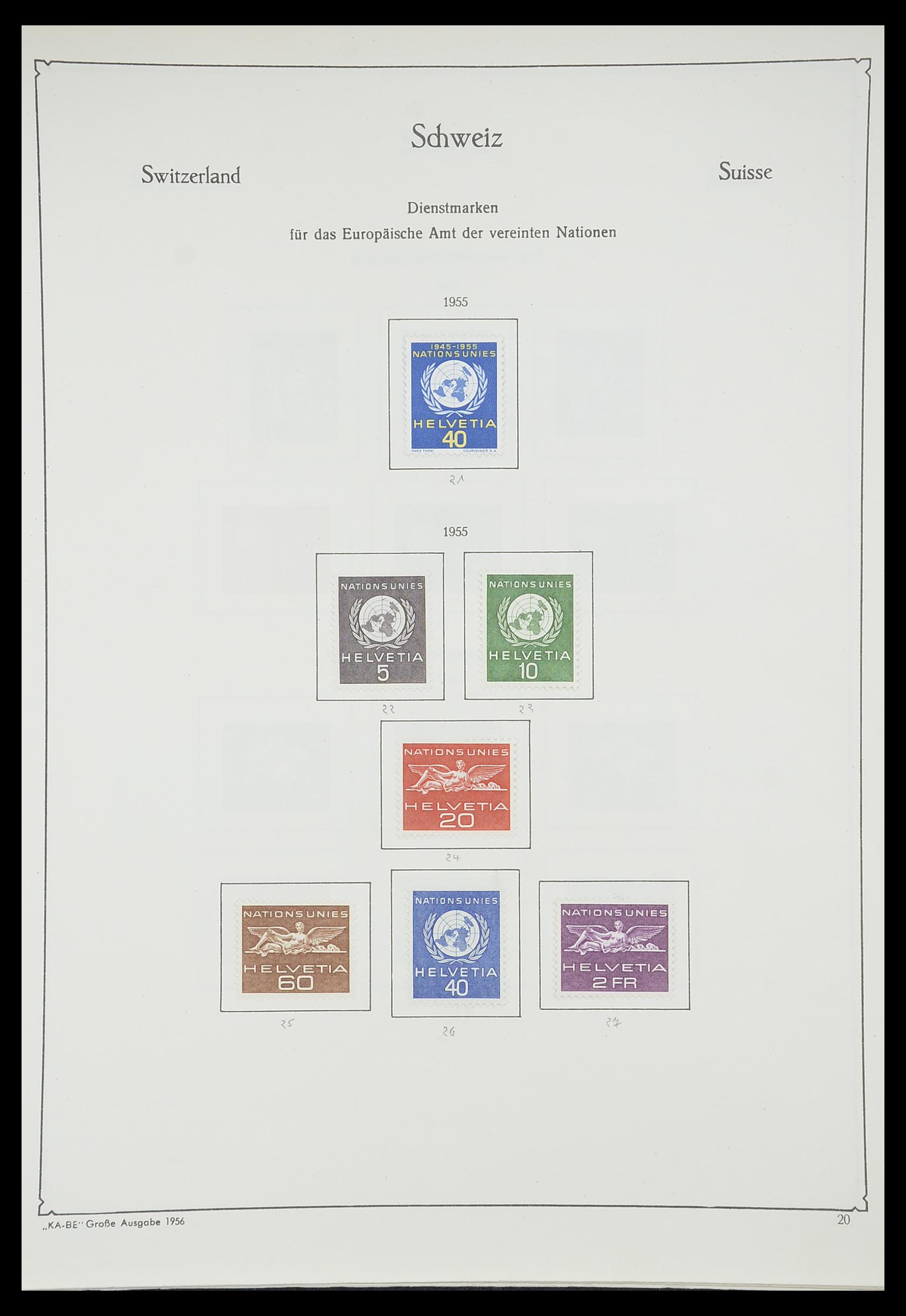 33327 021 - Postzegelverzameling 33327 Zwitserland dienst 1922-1989.
