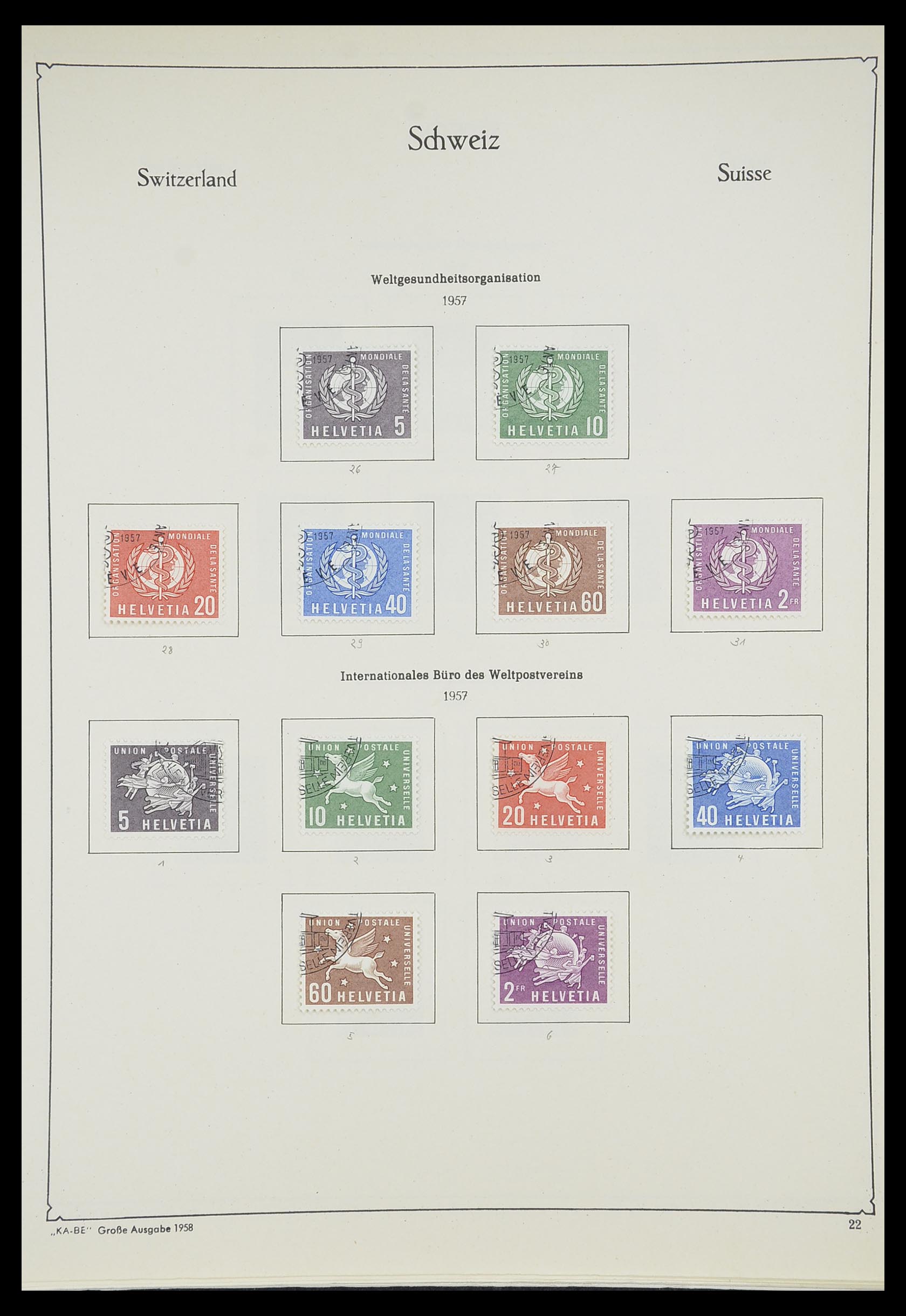 33327 023 - Postzegelverzameling 33327 Zwitserland dienst 1922-1989.