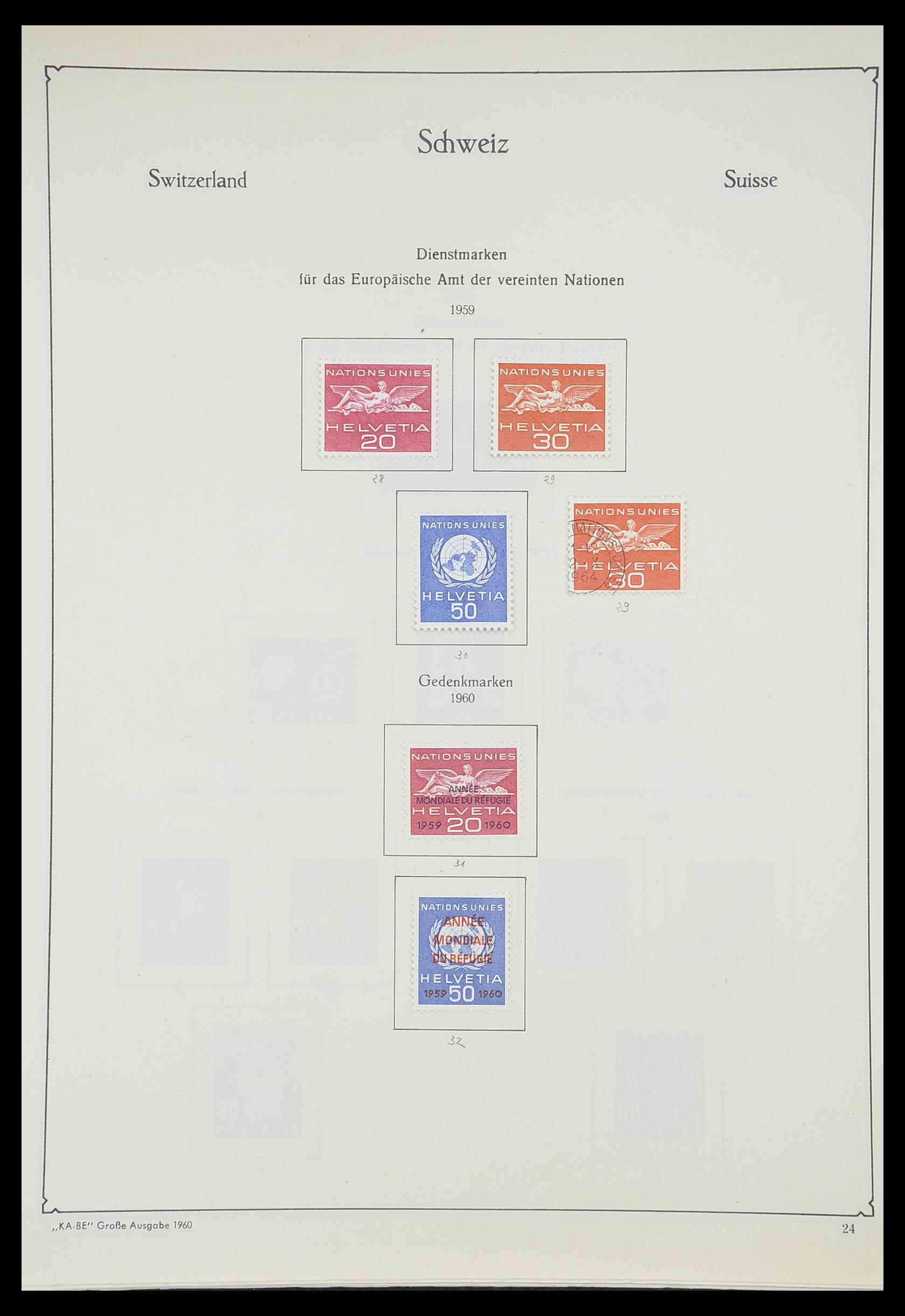 33327 025 - Postzegelverzameling 33327 Zwitserland dienst 1922-1989.