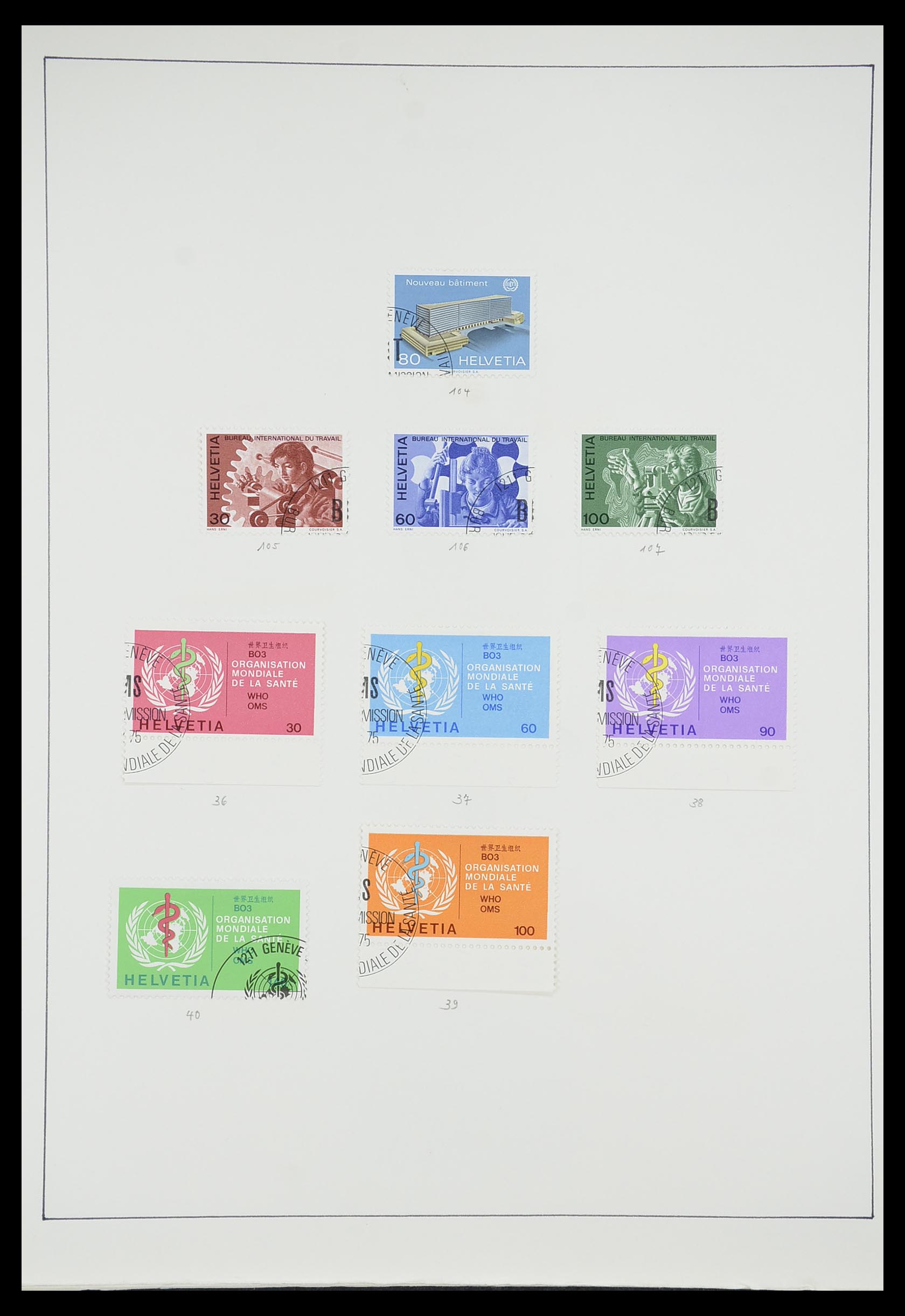 33327 030 - Postzegelverzameling 33327 Zwitserland dienst 1922-1989.