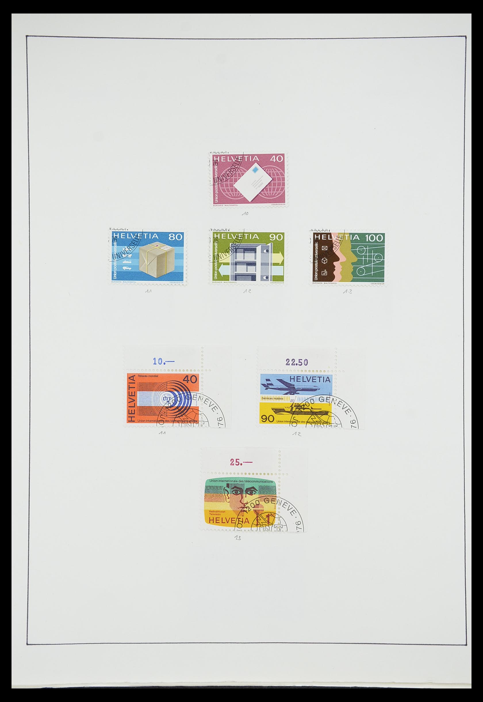33327 032 - Postzegelverzameling 33327 Zwitserland dienst 1922-1989.