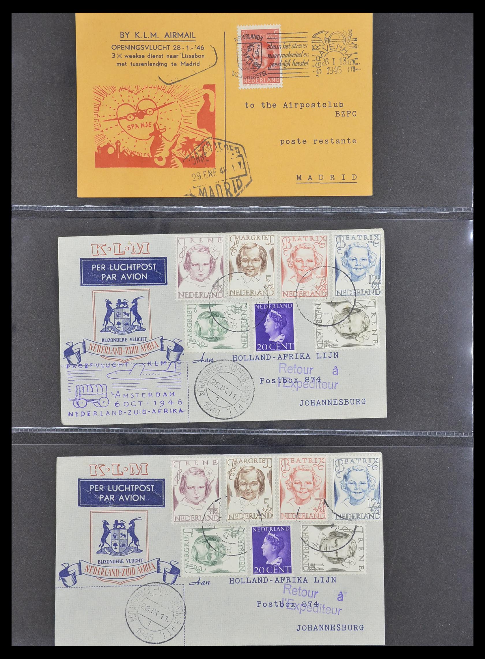 33330 001 - Stamp collection 33330 Netherlands covers 1852-1959.