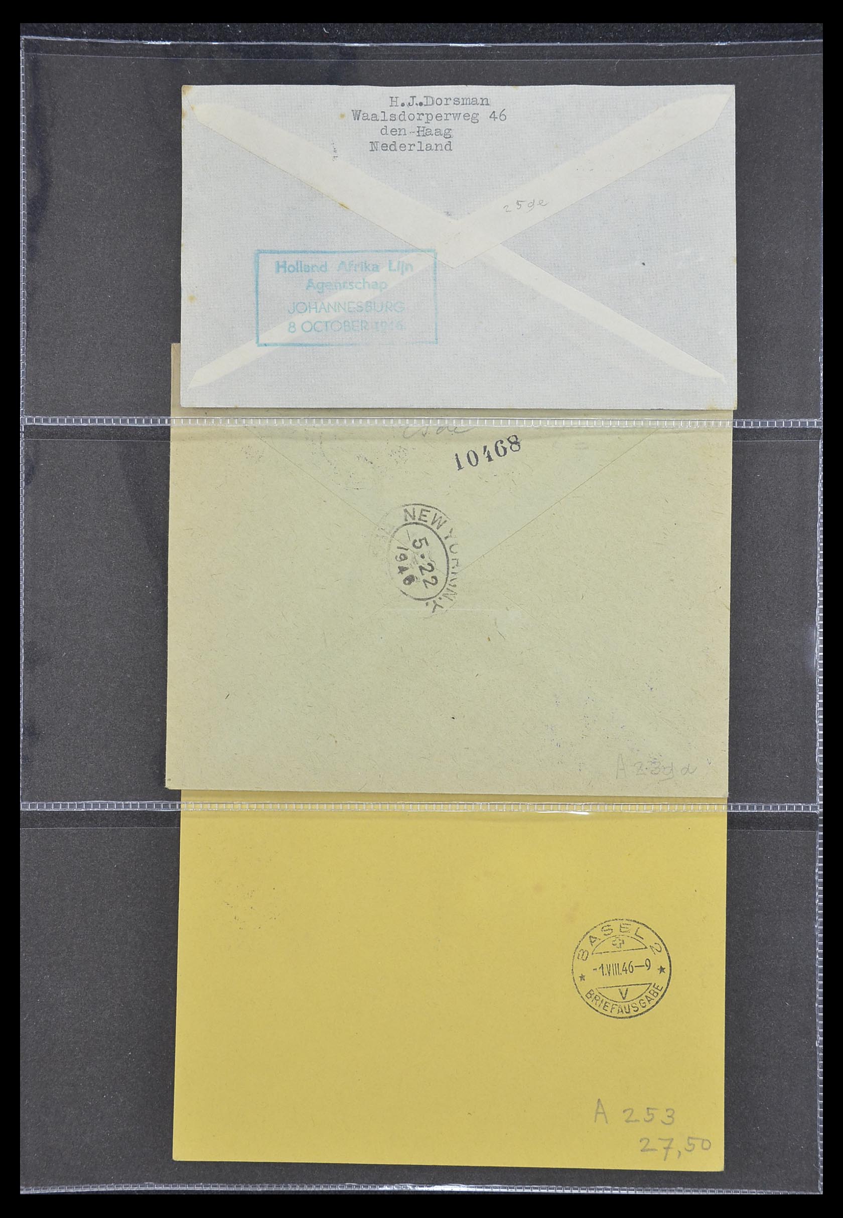 33330 004 - Stamp collection 33330 Netherlands covers 1852-1959.