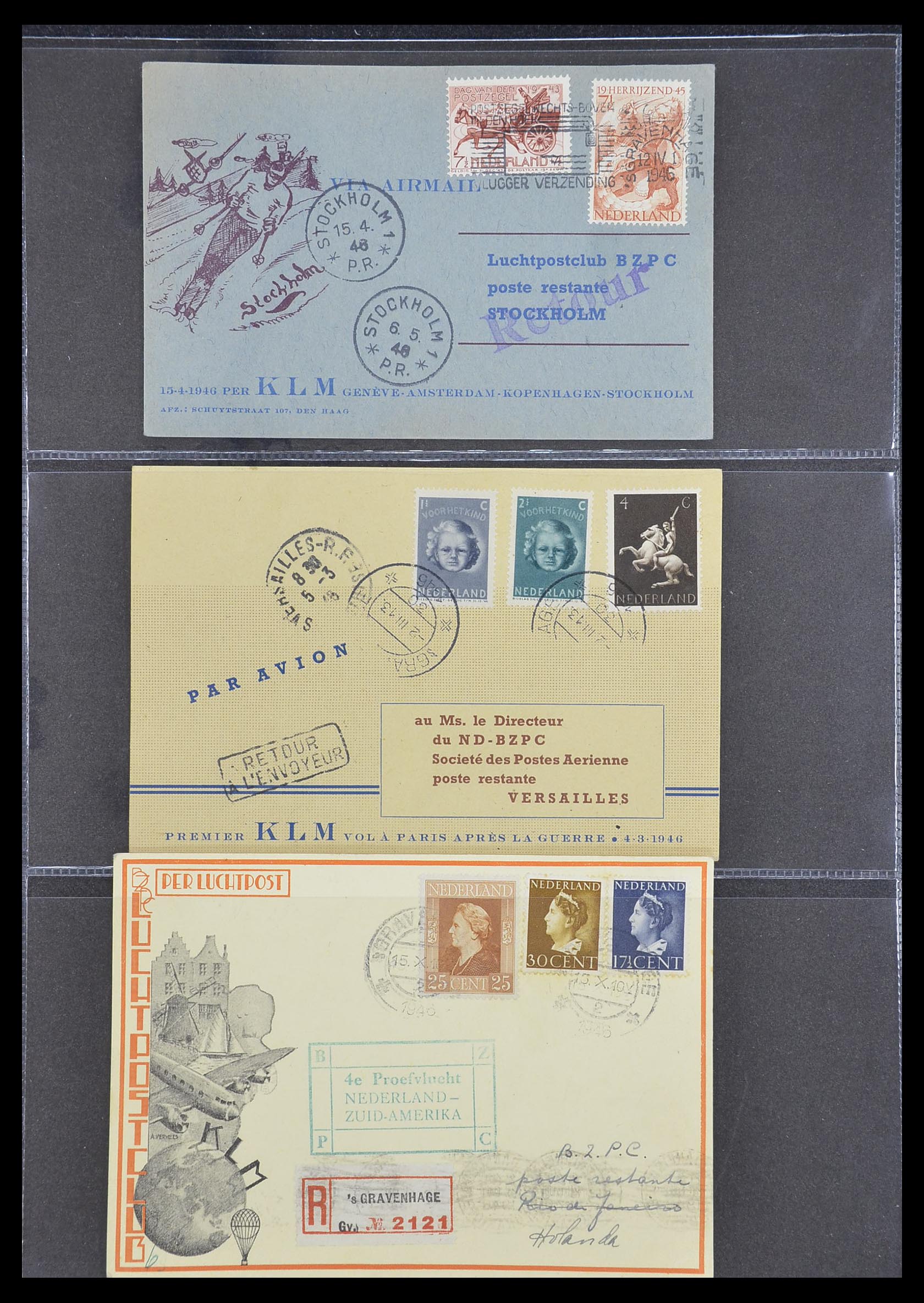 33330 007 - Stamp collection 33330 Netherlands covers 1852-1959.