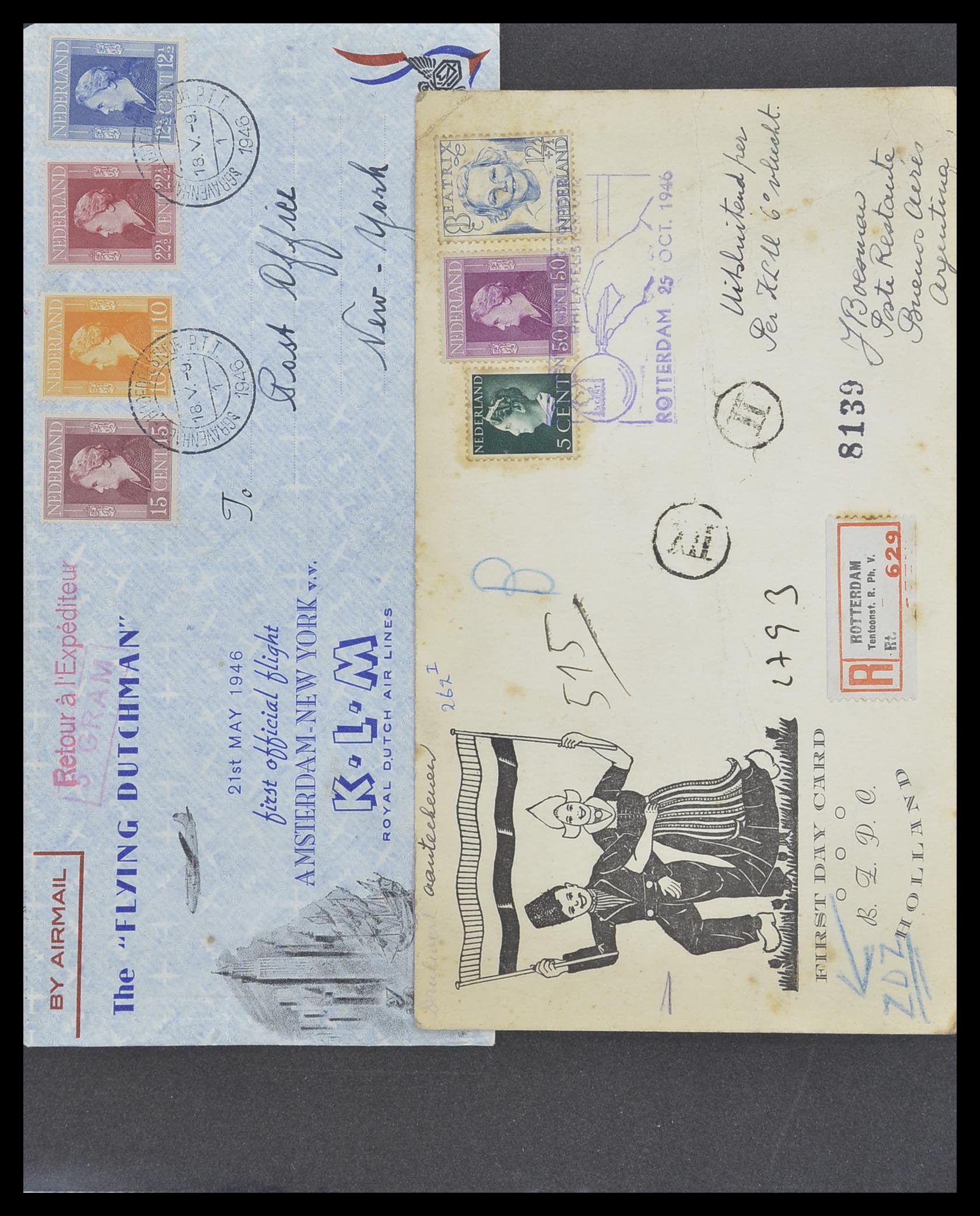 33330 017 - Stamp collection 33330 Netherlands covers 1852-1959.