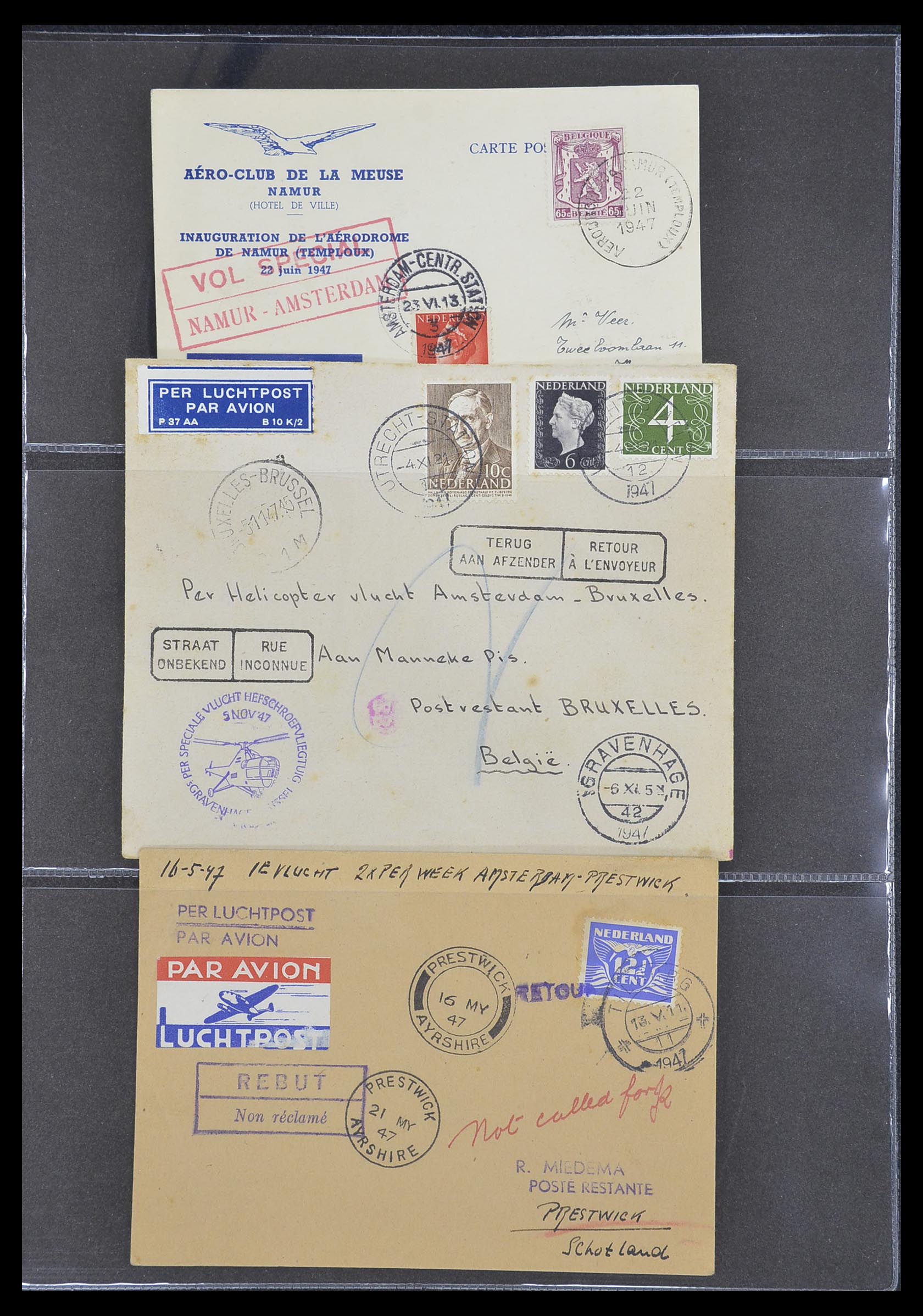 33330 019 - Stamp collection 33330 Netherlands covers 1852-1959.