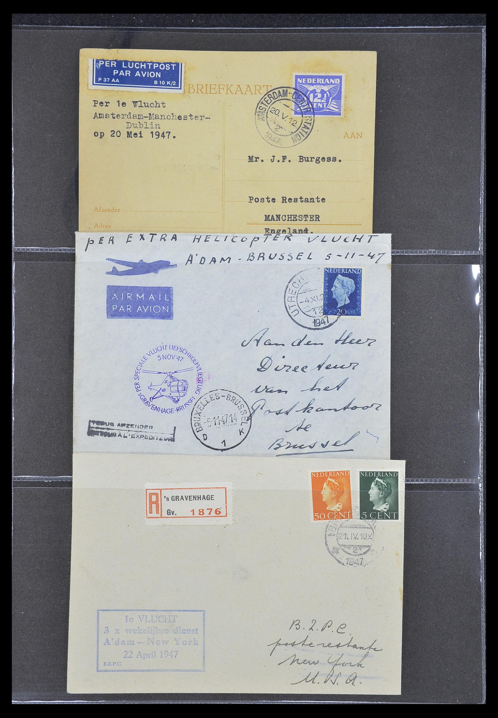 33330 021 - Stamp collection 33330 Netherlands covers 1852-1959.