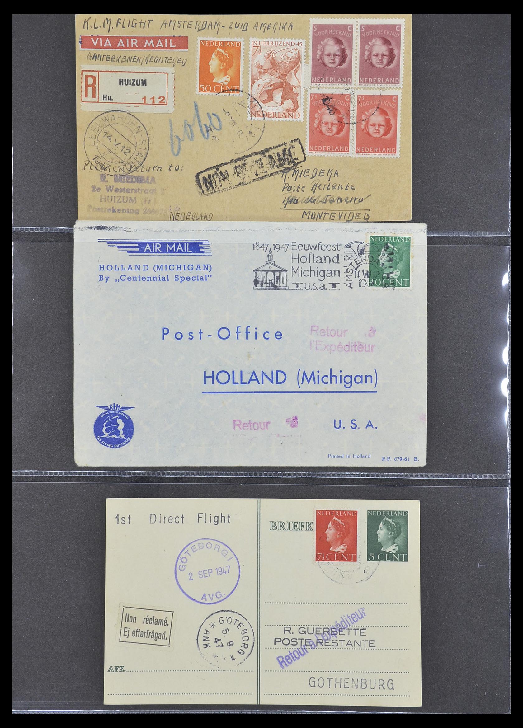 33330 023 - Stamp collection 33330 Netherlands covers 1852-1959.