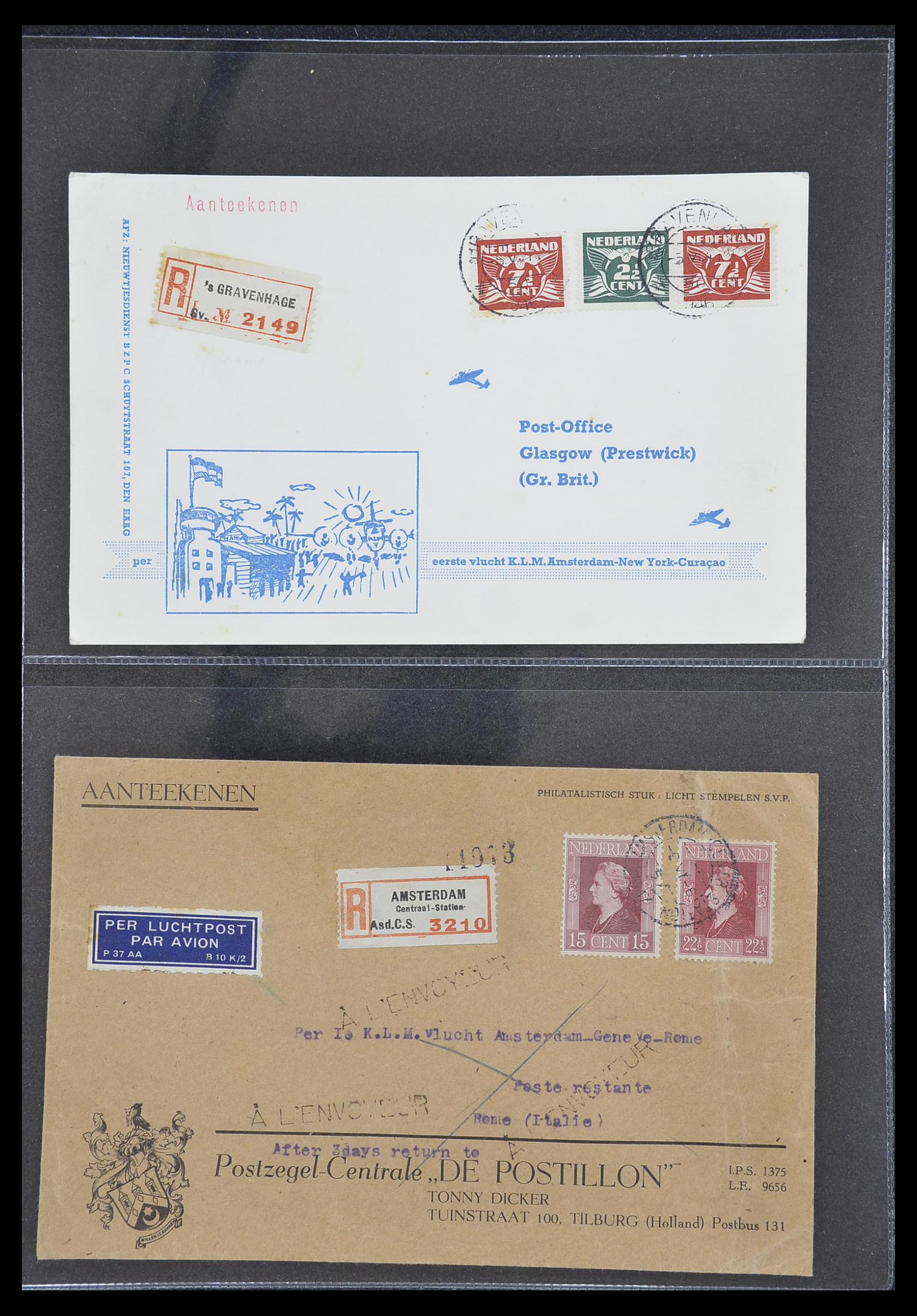 33330 025 - Stamp collection 33330 Netherlands covers 1852-1959.