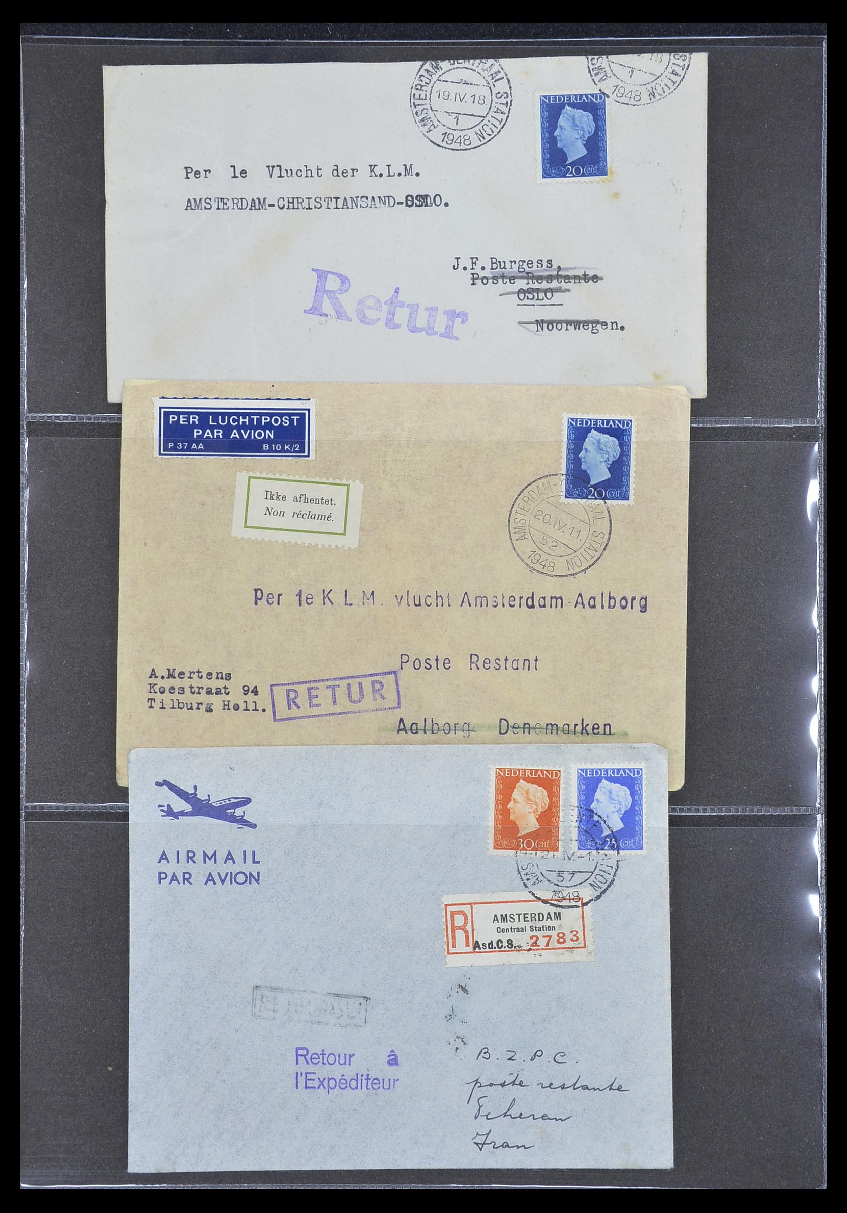 33330 033 - Stamp collection 33330 Netherlands covers 1852-1959.