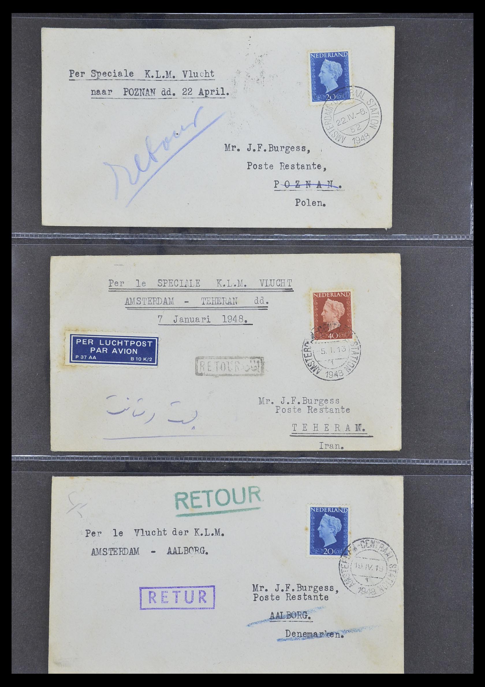 33330 035 - Stamp collection 33330 Netherlands covers 1852-1959.