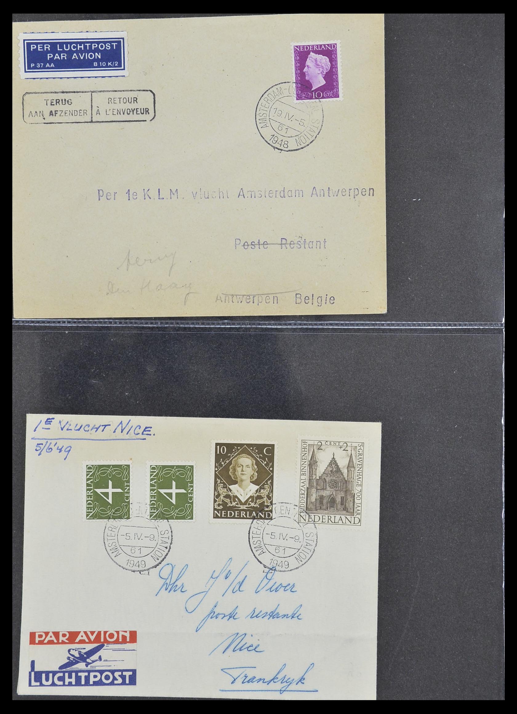 33330 037 - Stamp collection 33330 Netherlands covers 1852-1959.