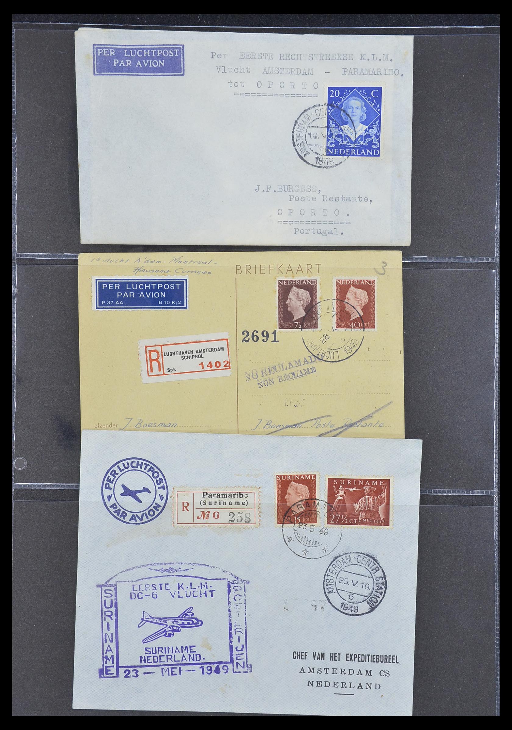 33330 041 - Stamp collection 33330 Netherlands covers 1852-1959.