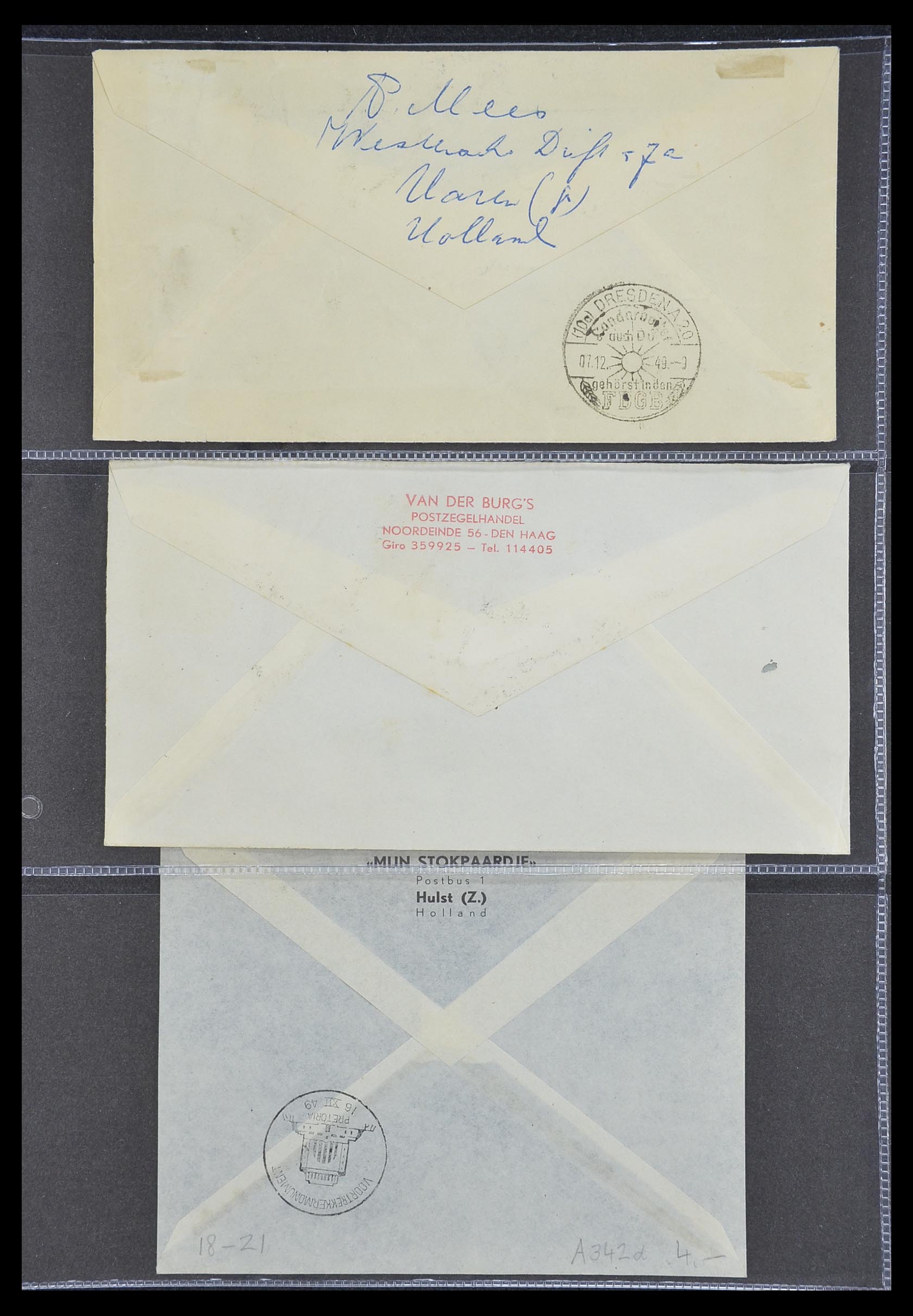 33330 046 - Stamp collection 33330 Netherlands covers 1852-1959.