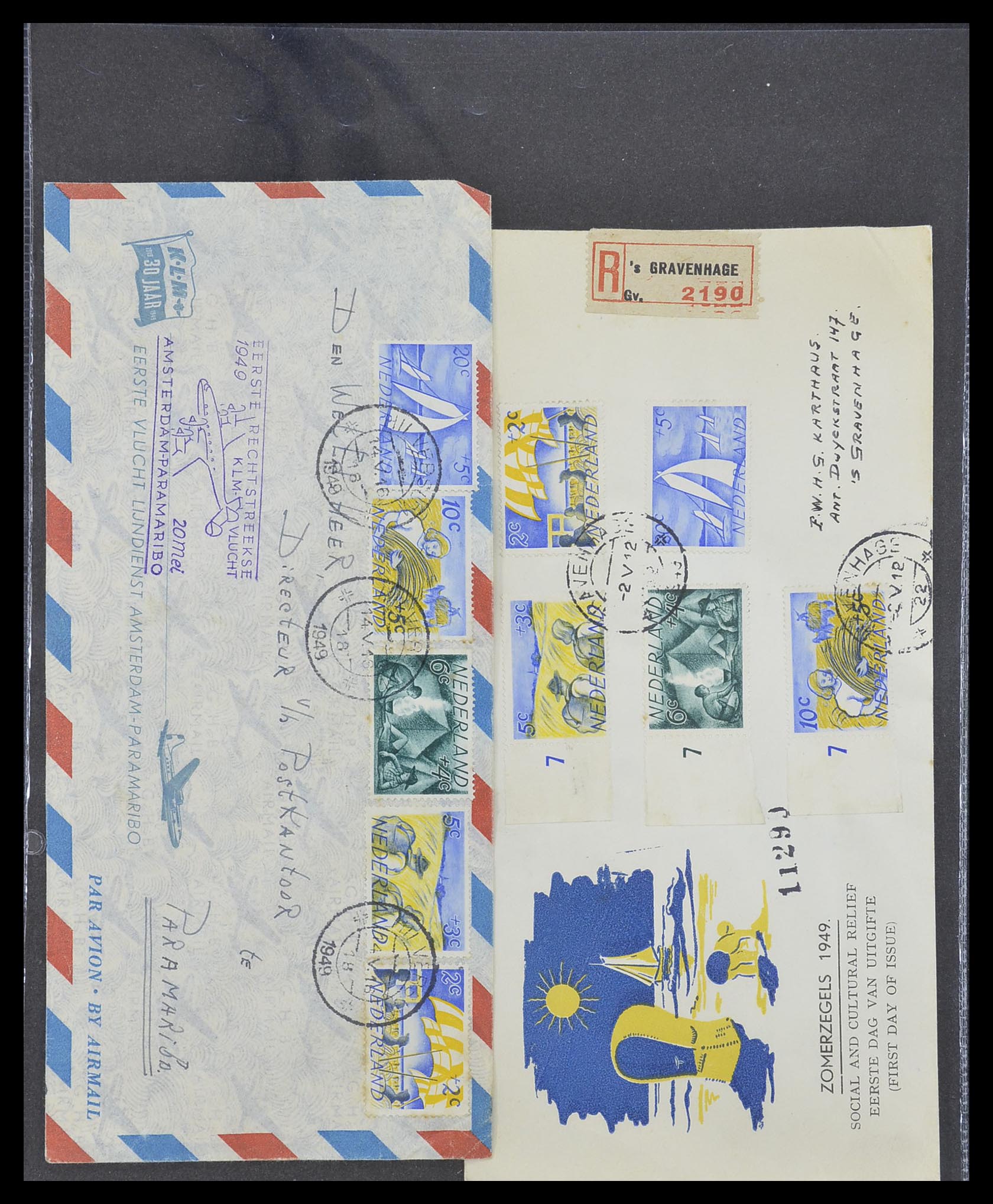 33330 047 - Stamp collection 33330 Netherlands covers 1852-1959.