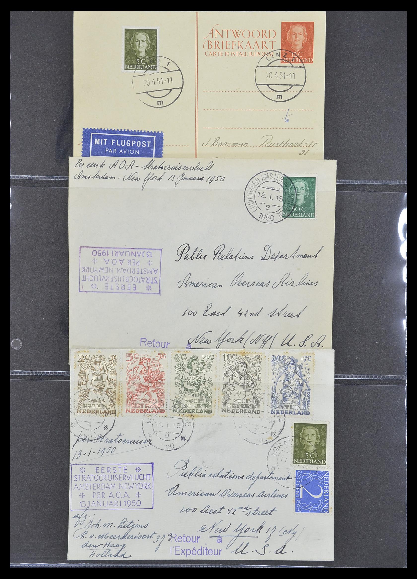 33330 049 - Stamp collection 33330 Netherlands covers 1852-1959.