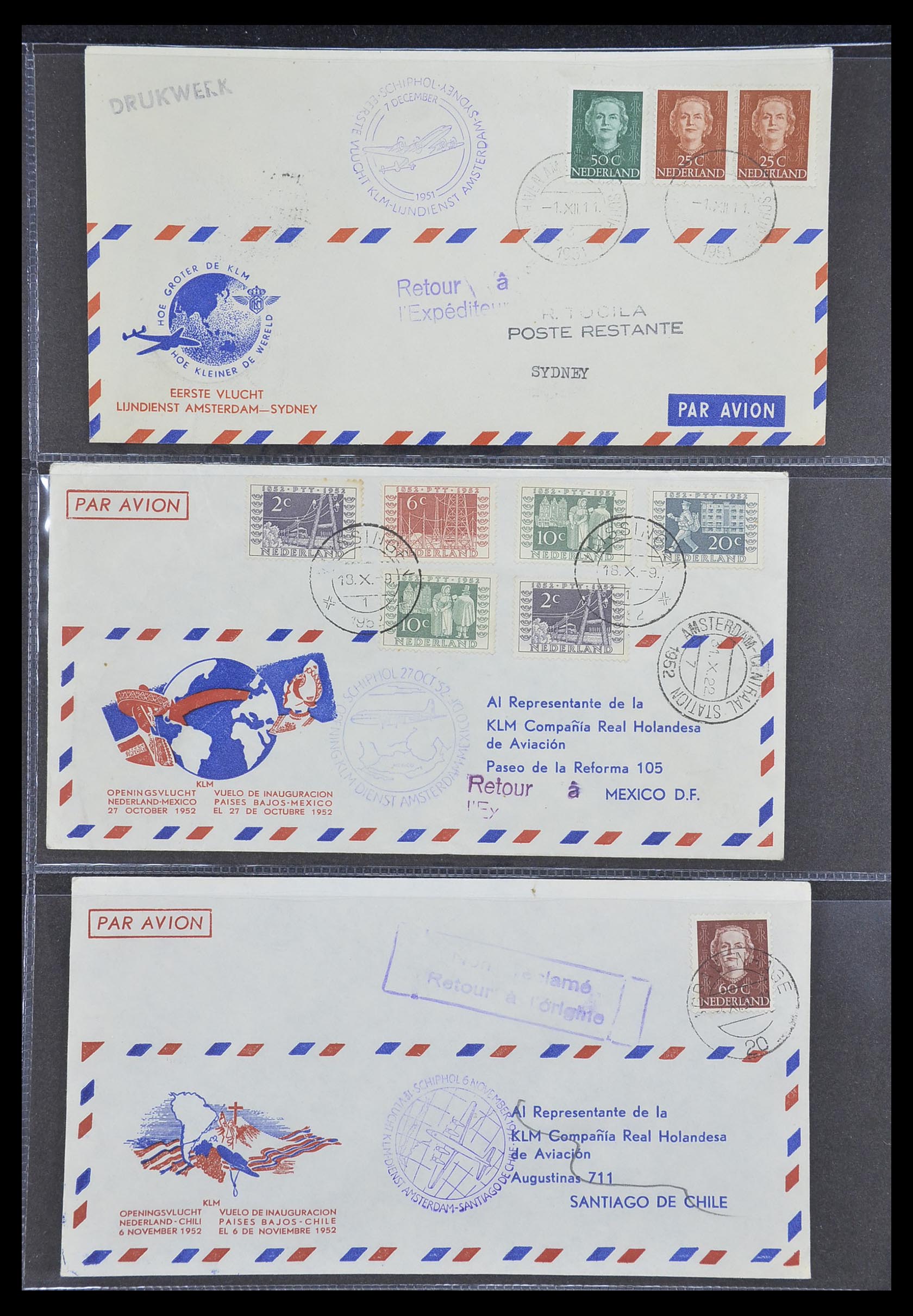 33330 053 - Stamp collection 33330 Netherlands covers 1852-1959.