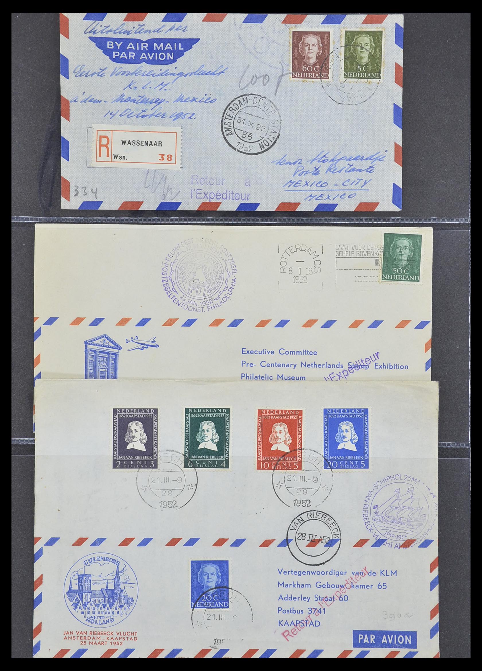 33330 055 - Stamp collection 33330 Netherlands covers 1852-1959.
