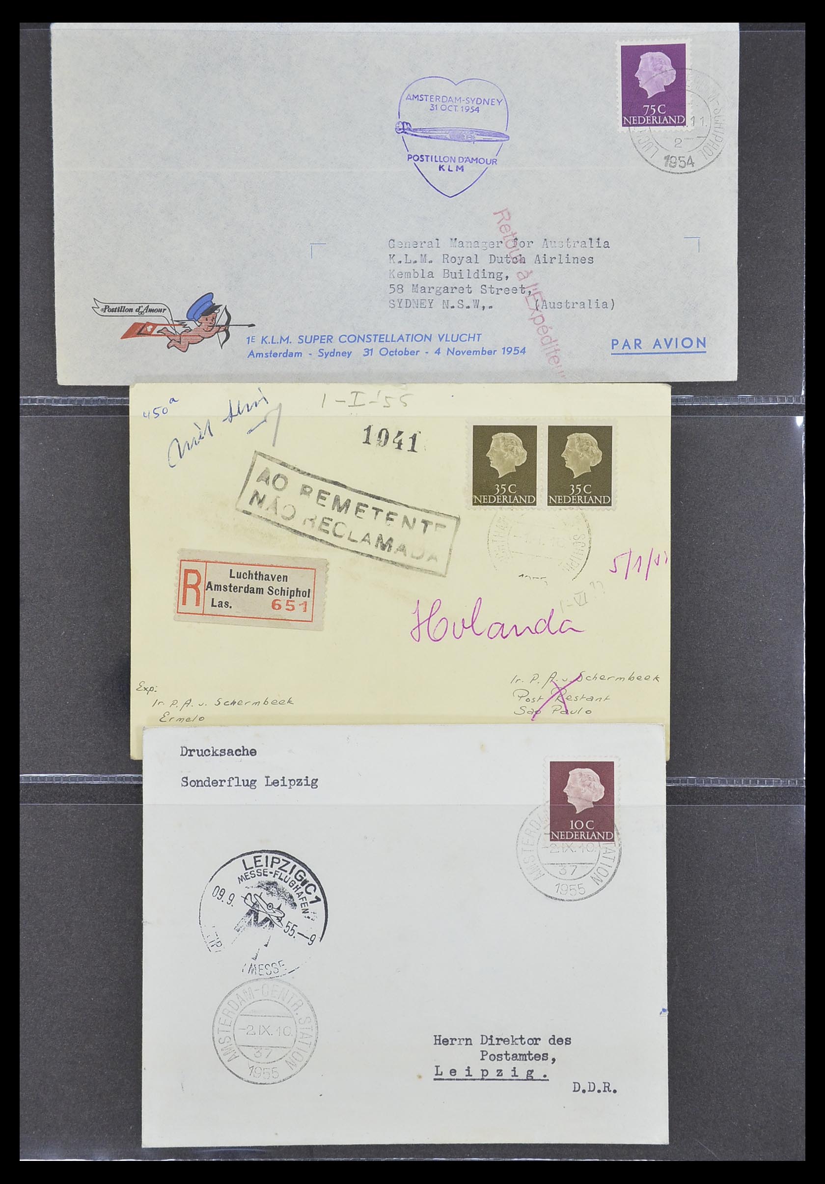 33330 067 - Stamp collection 33330 Netherlands covers 1852-1959.